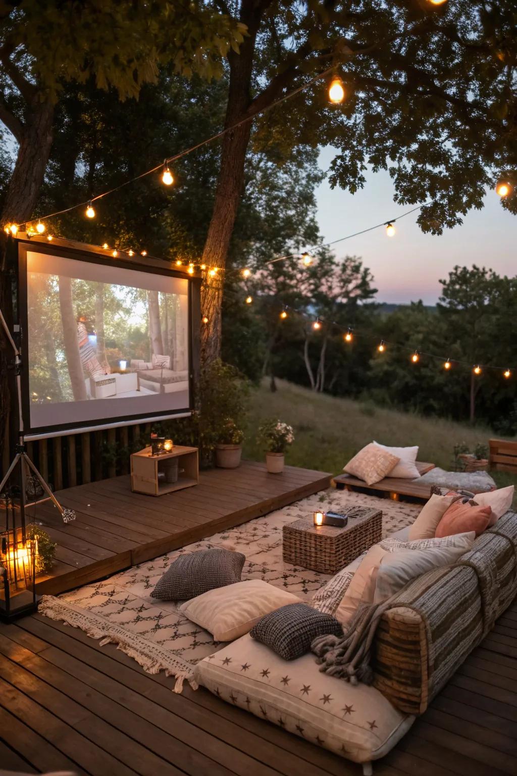 An outdoor movie night on the deck is a guaranteed crowd-pleaser.