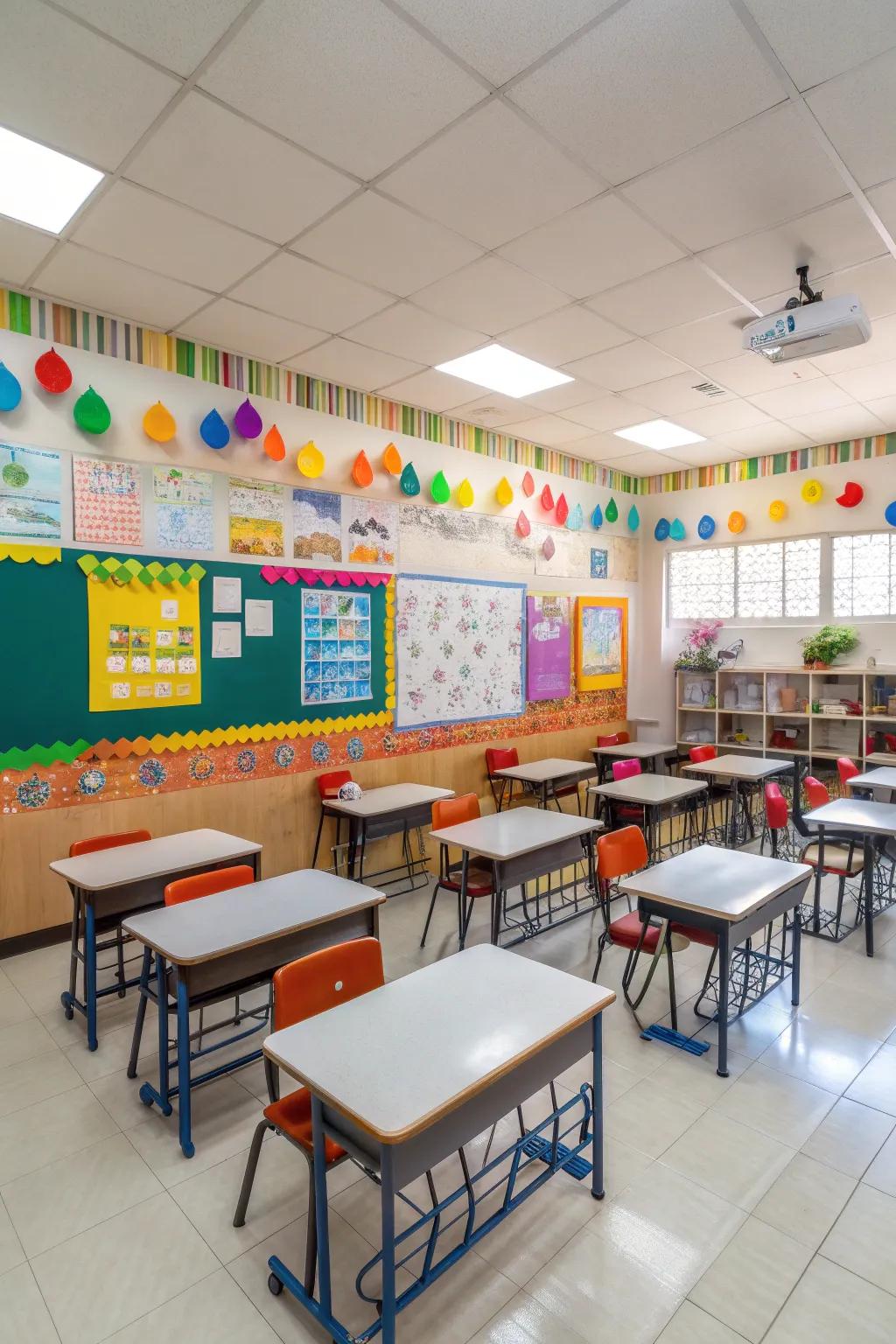 Themed setups bring energy and excitement to the learning space.