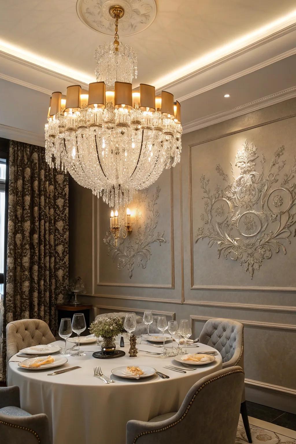 Statement lighting enhances both the function and the beauty of your dining room.
