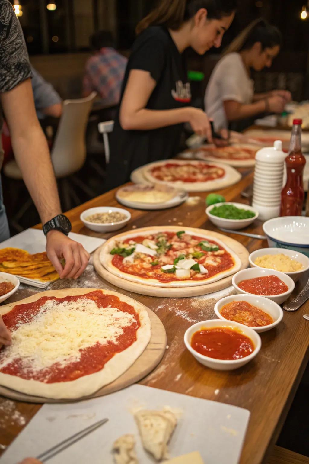 Craft culinary masterpieces with a Do-It-Yourself pizza party.