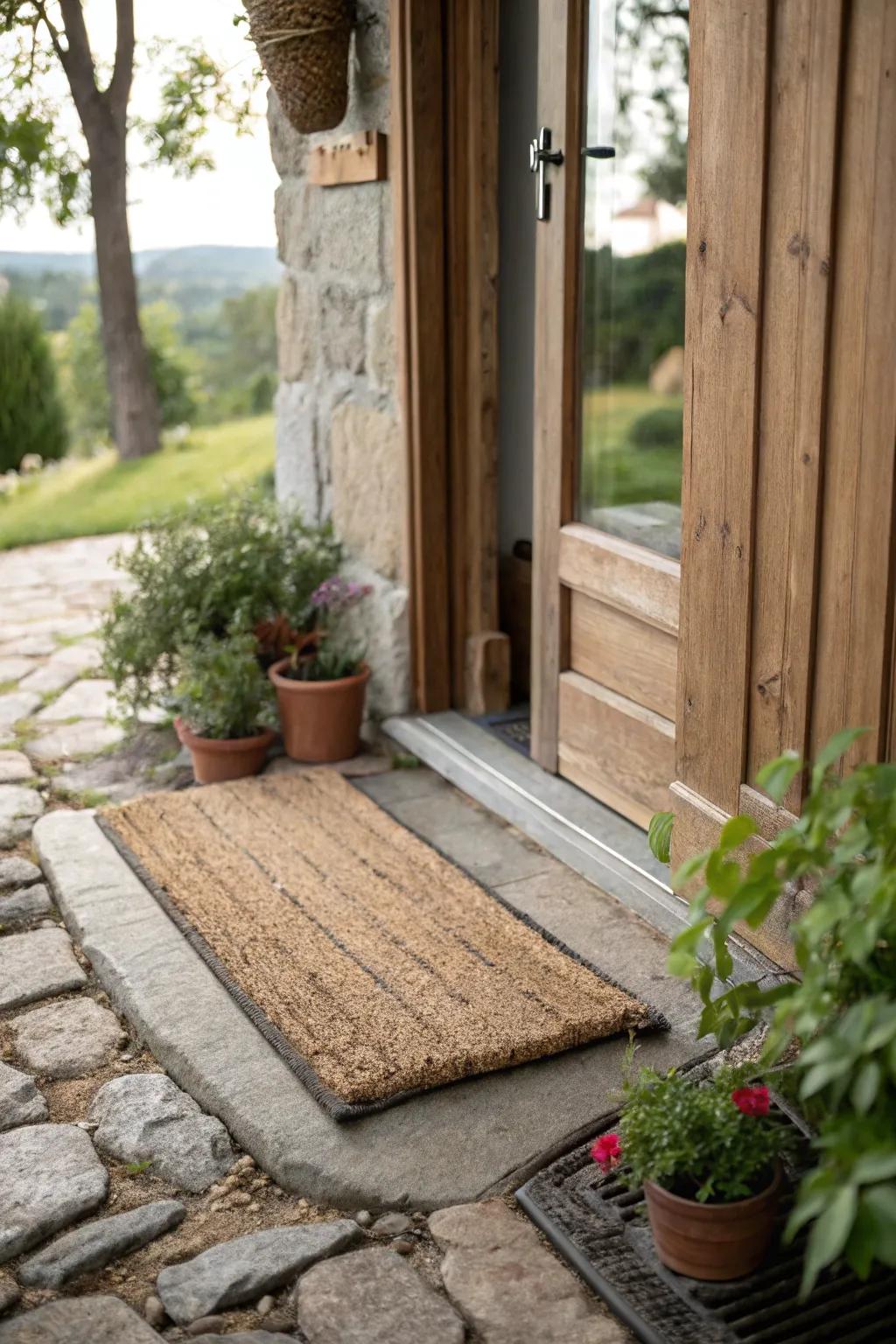 Eco-friendly doormats provide a sustainable and stylish entryway