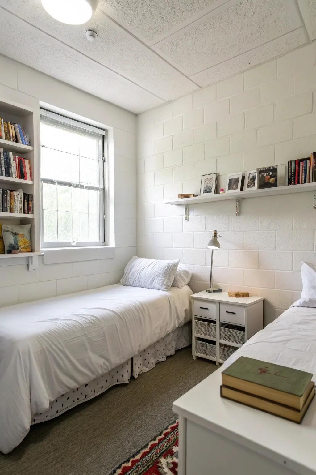 An all-white scheme provides a uniquely fresh and minimalist canvas.