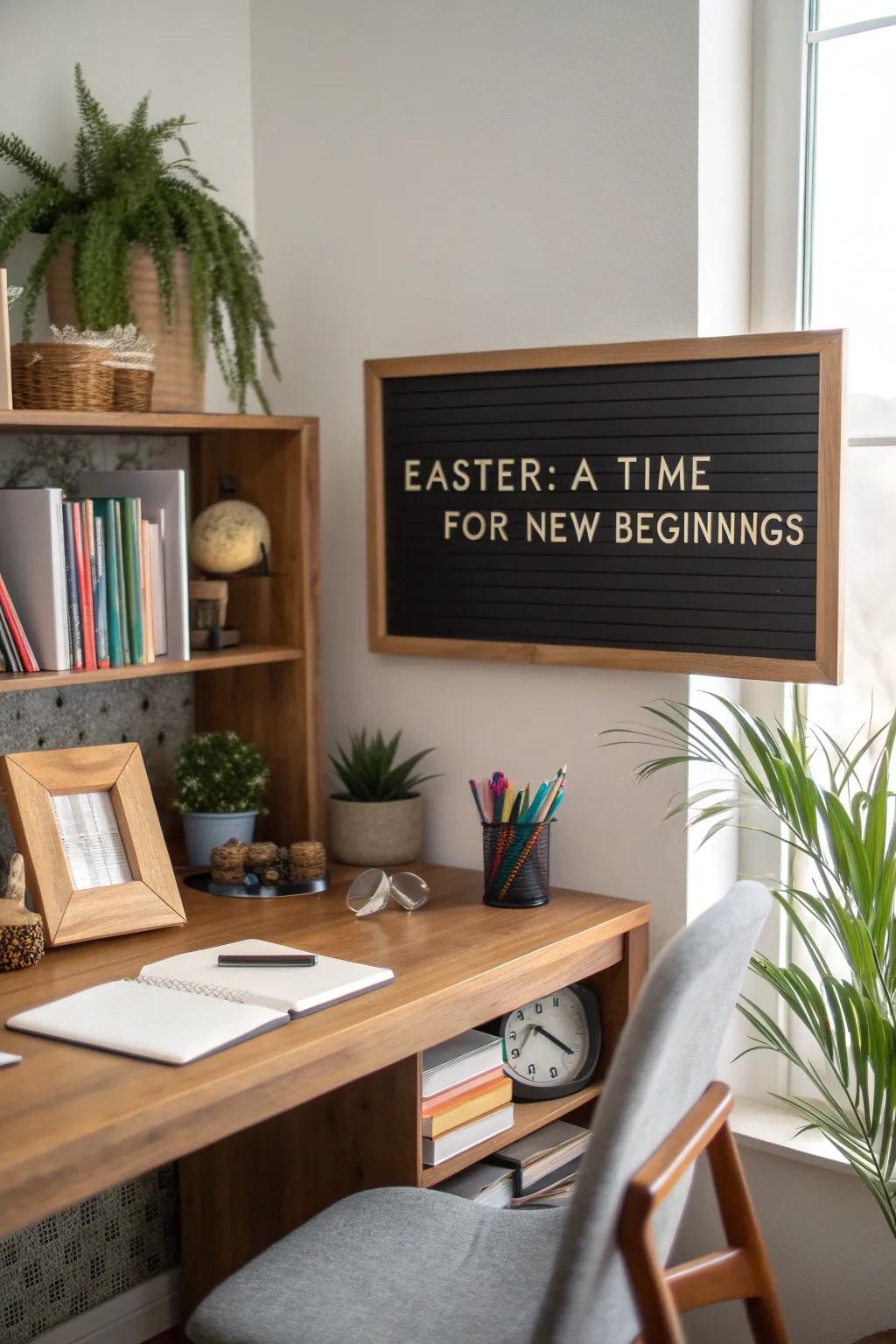 A thoughtful message to inspire growth and change.