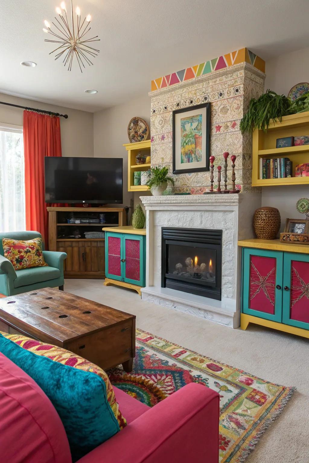 Vibrant vibes: A dash of hue and individuality.