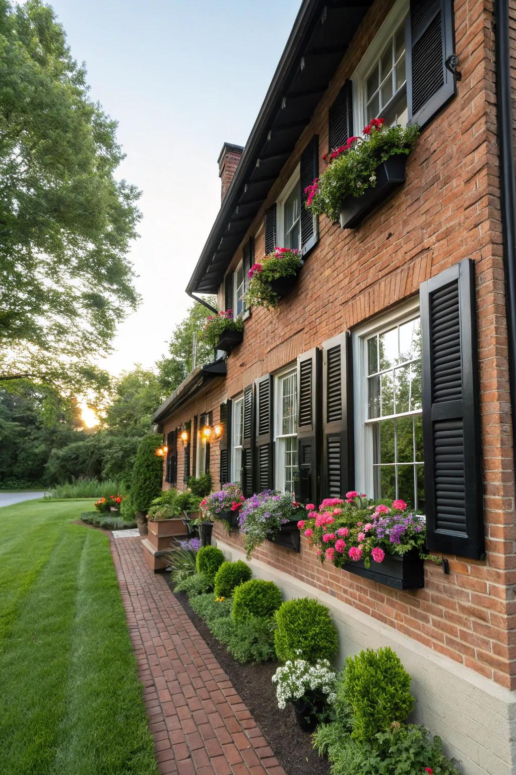 Panels contribute refinement and charm to brick houses.