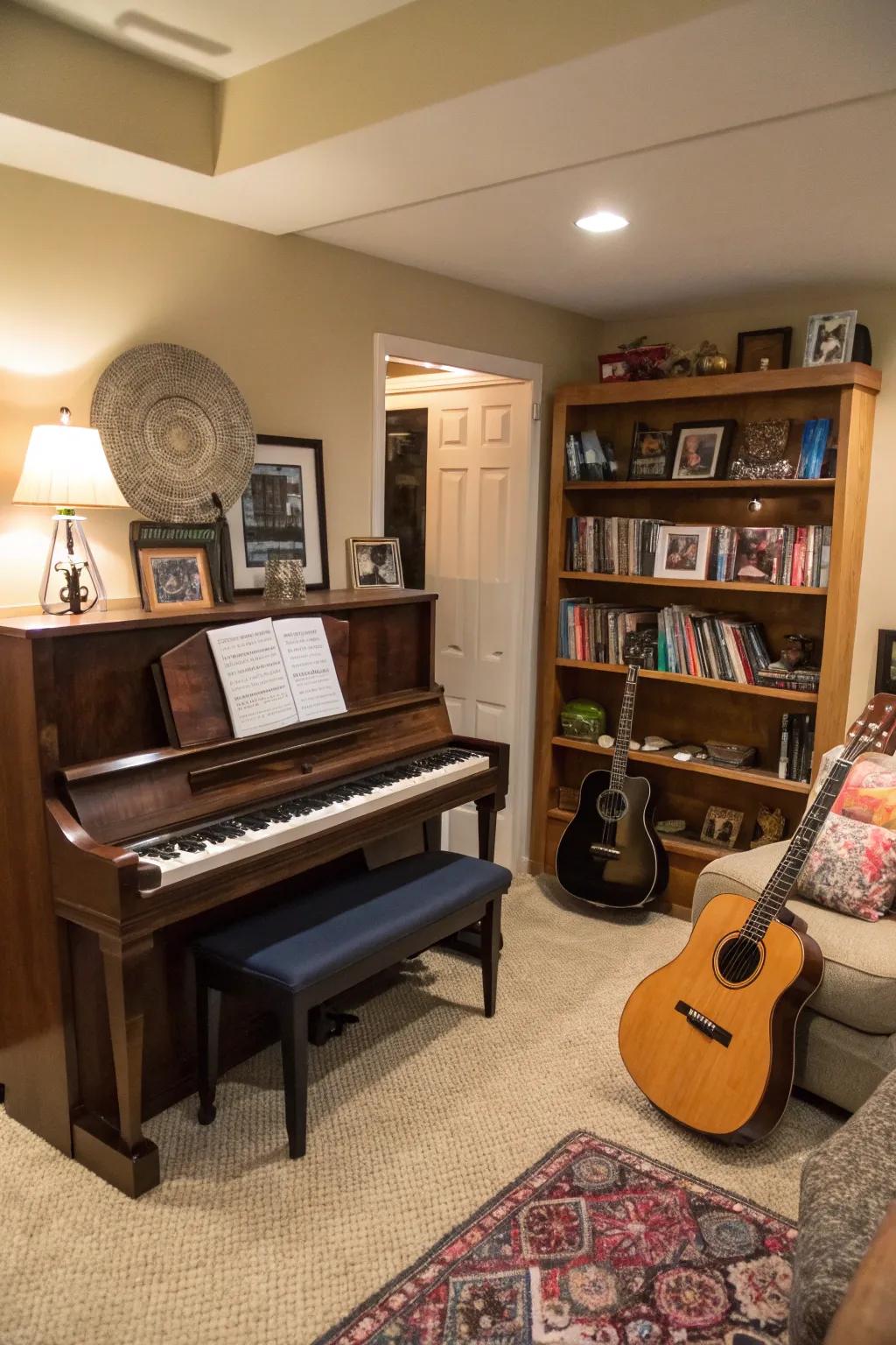 An area echoing with musical resonance.