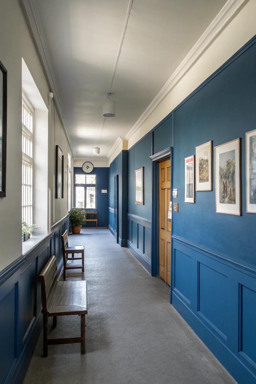 A vivid color block injects personality.