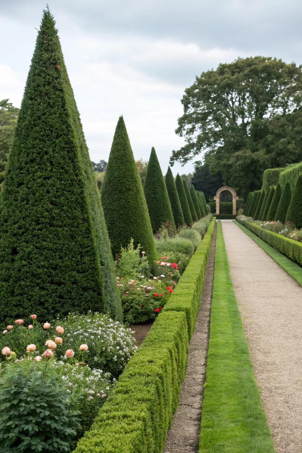 Taxus Baccata hedges deliver classic elegance and year-round privacy.