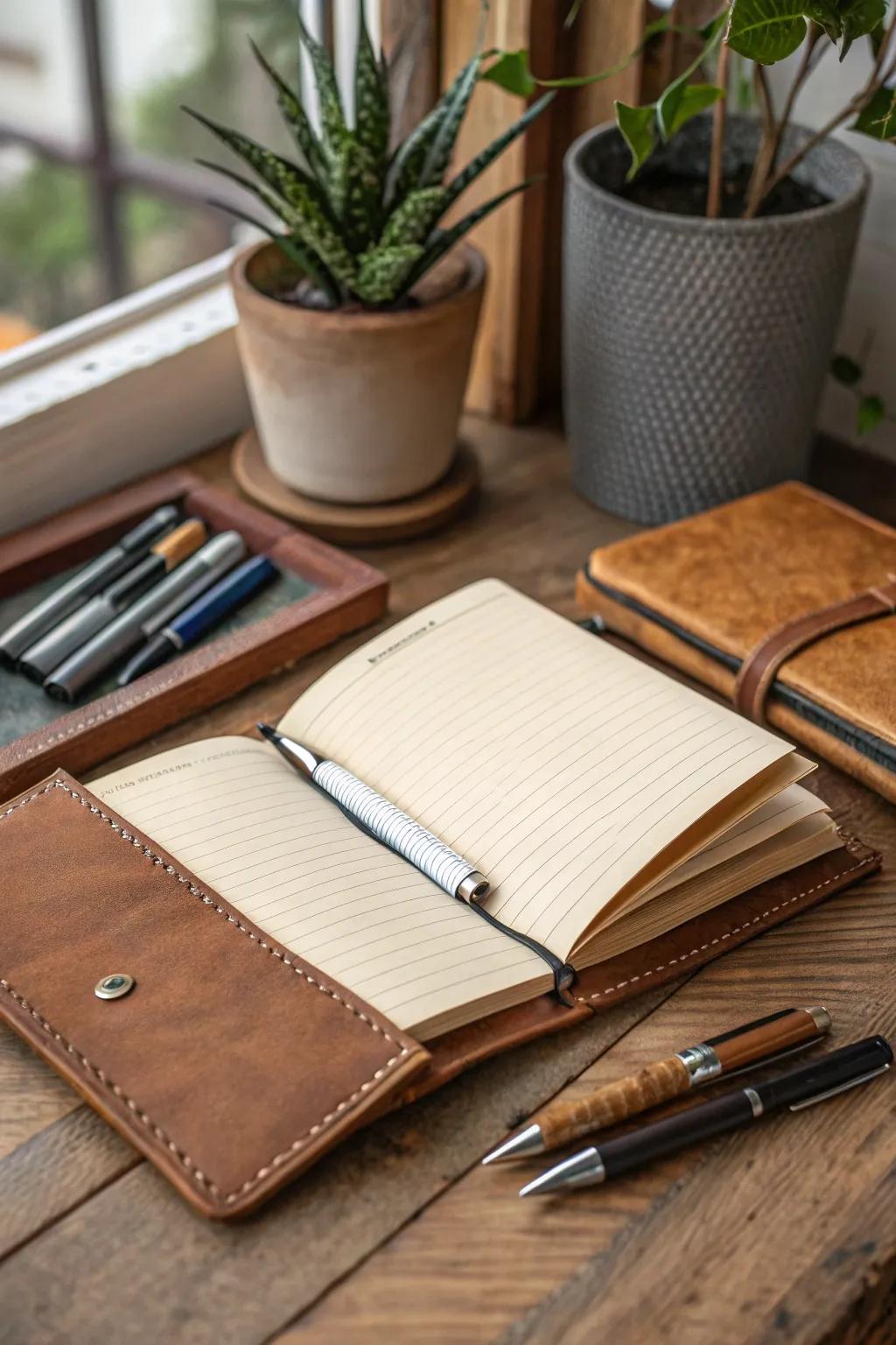 Capture your ideas in this artisan crafted diary.