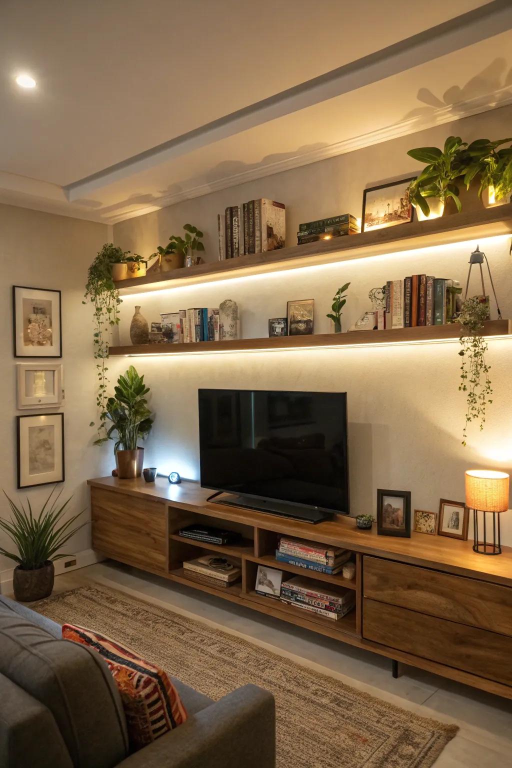 Illuminate your decor with accent lighting.