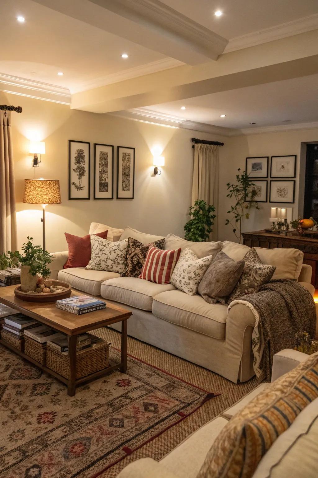 Comfortable seating makes for a perfect lounging spot.