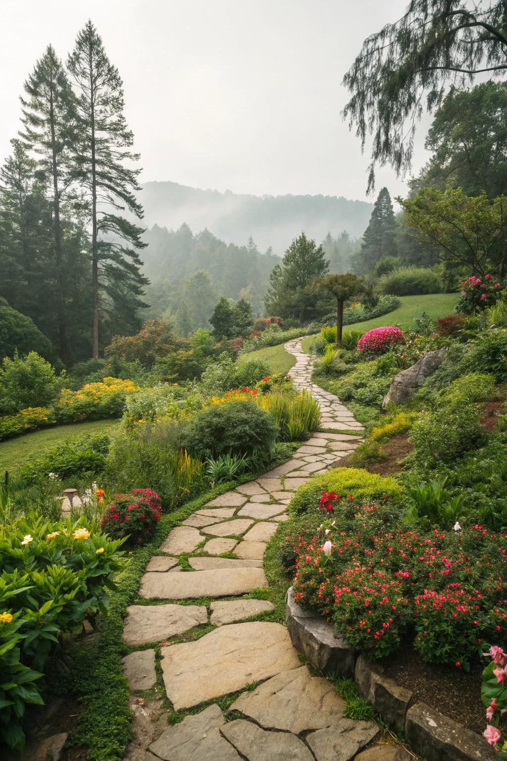 Pathways add direction and charm to any landscape design.