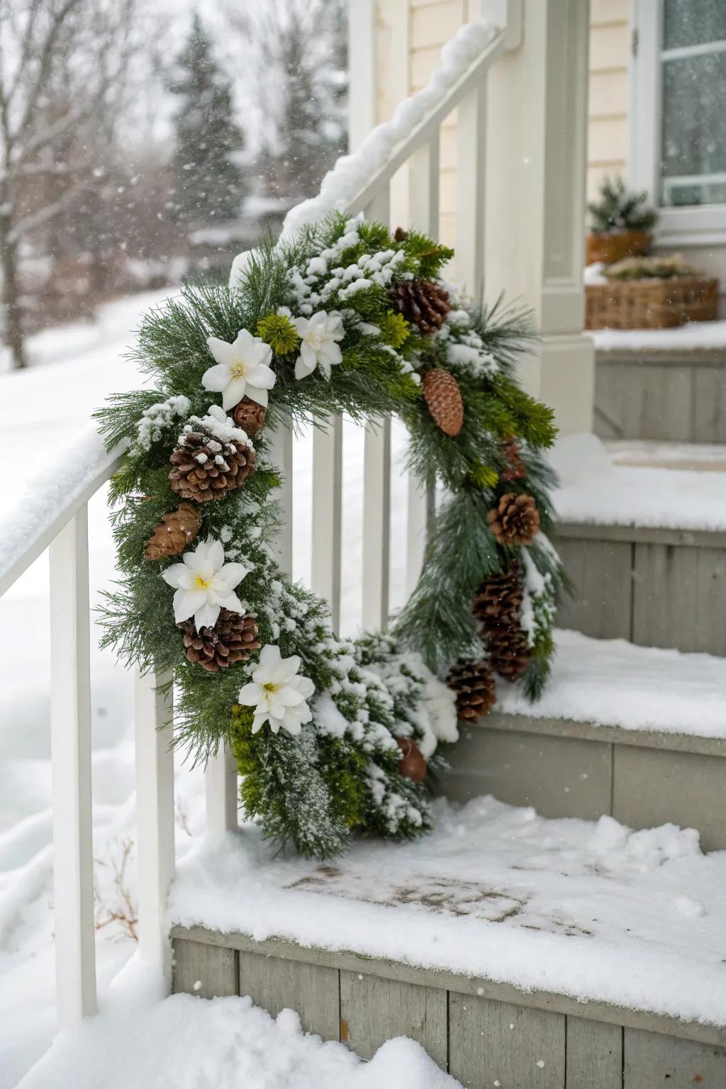 Capture winter's beauty with a magical wreath design.