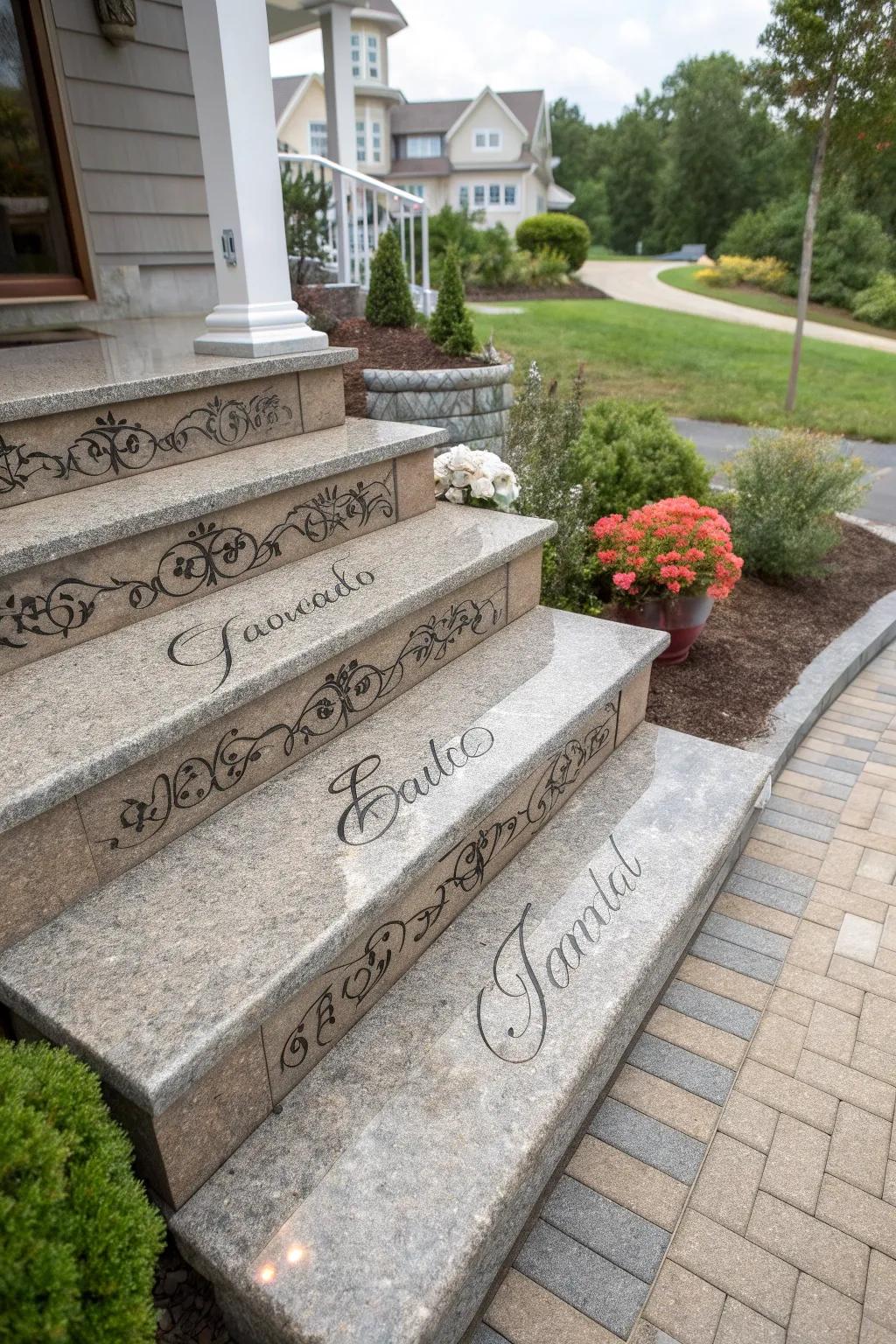 Etch your steps for a personalized touch.