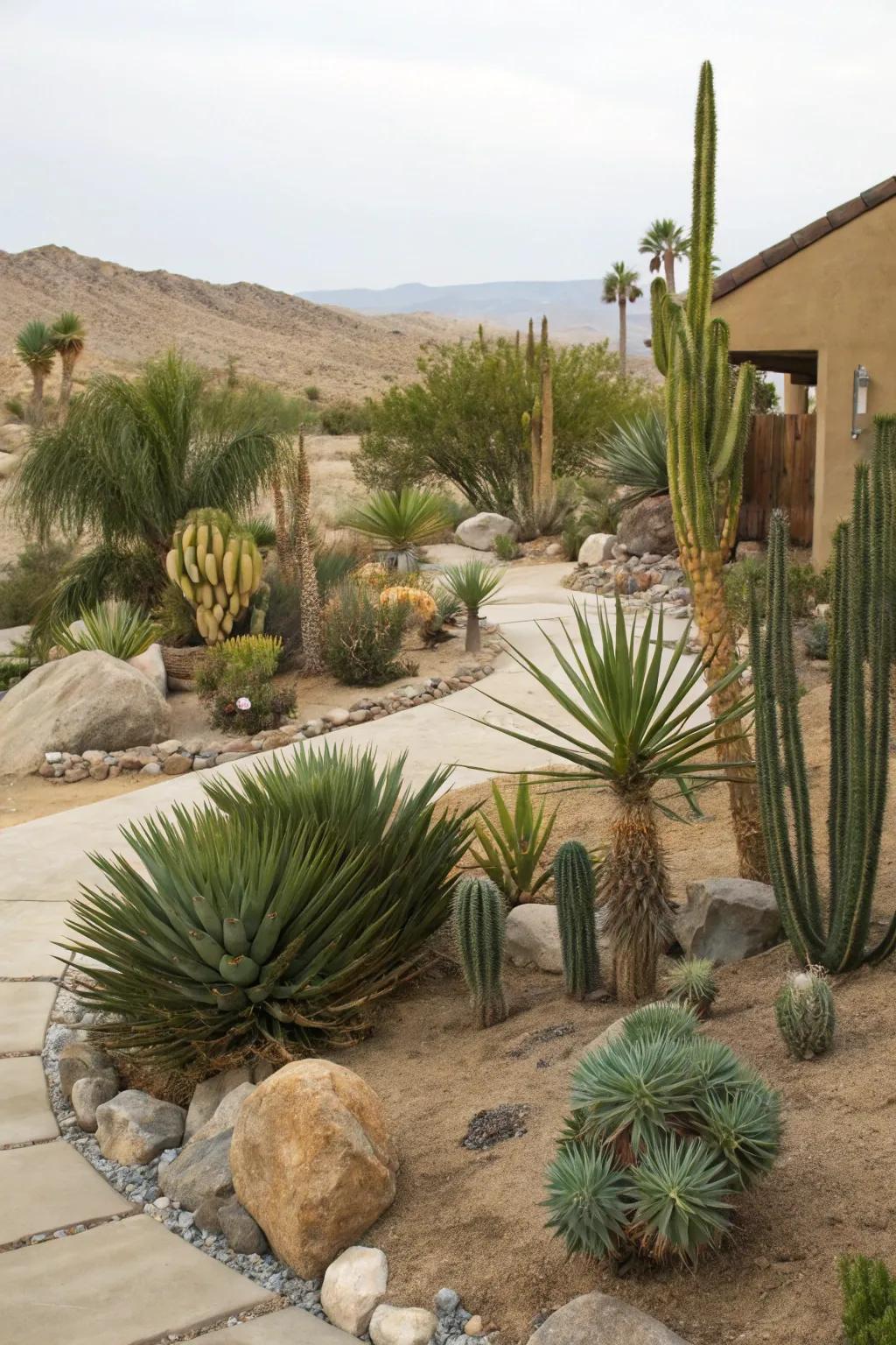 A desert sanctuary abundant with a variety of desert flora.