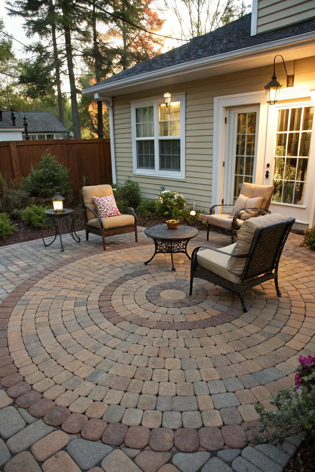 Round stone designs naturally encourage congregation.