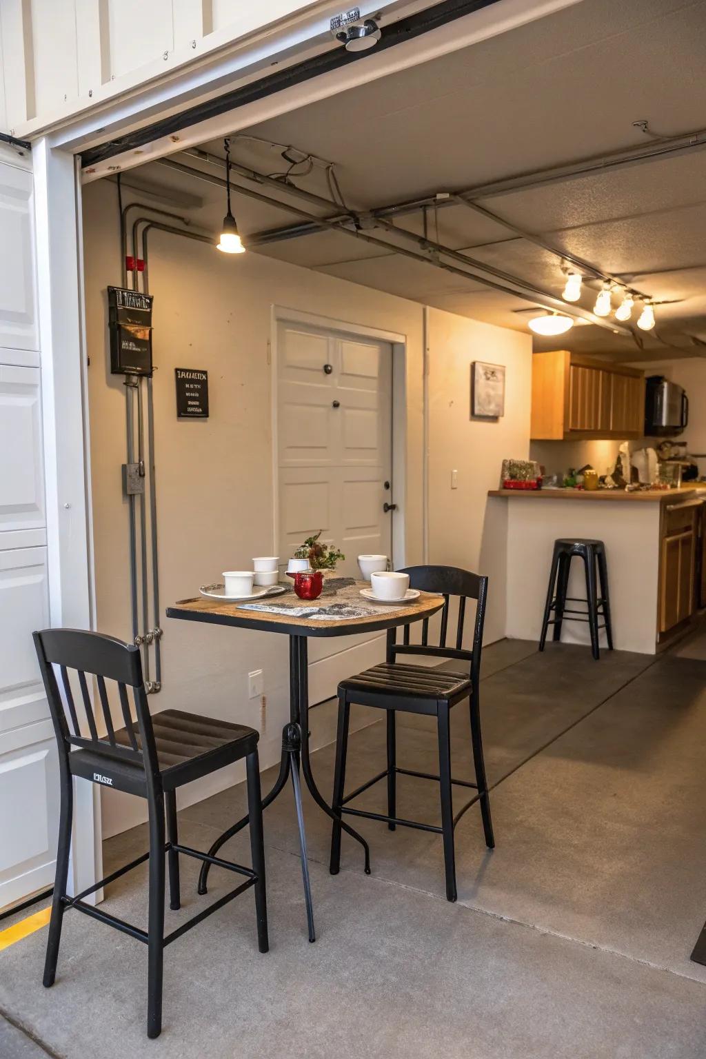 Petite dining zones provide intimate dining experiences.