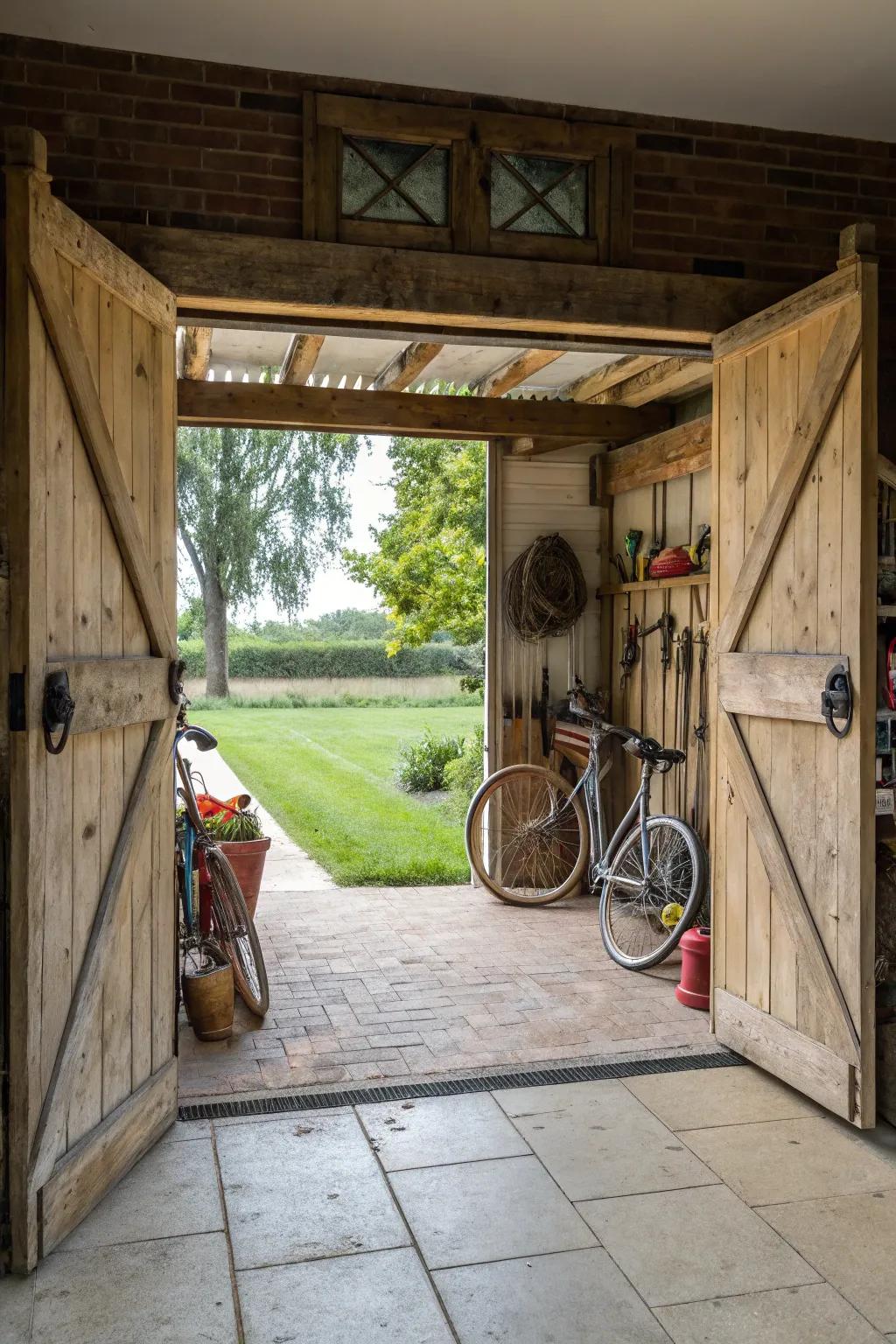 Traversing stable entrances infuse both flair and practicality into your garage.