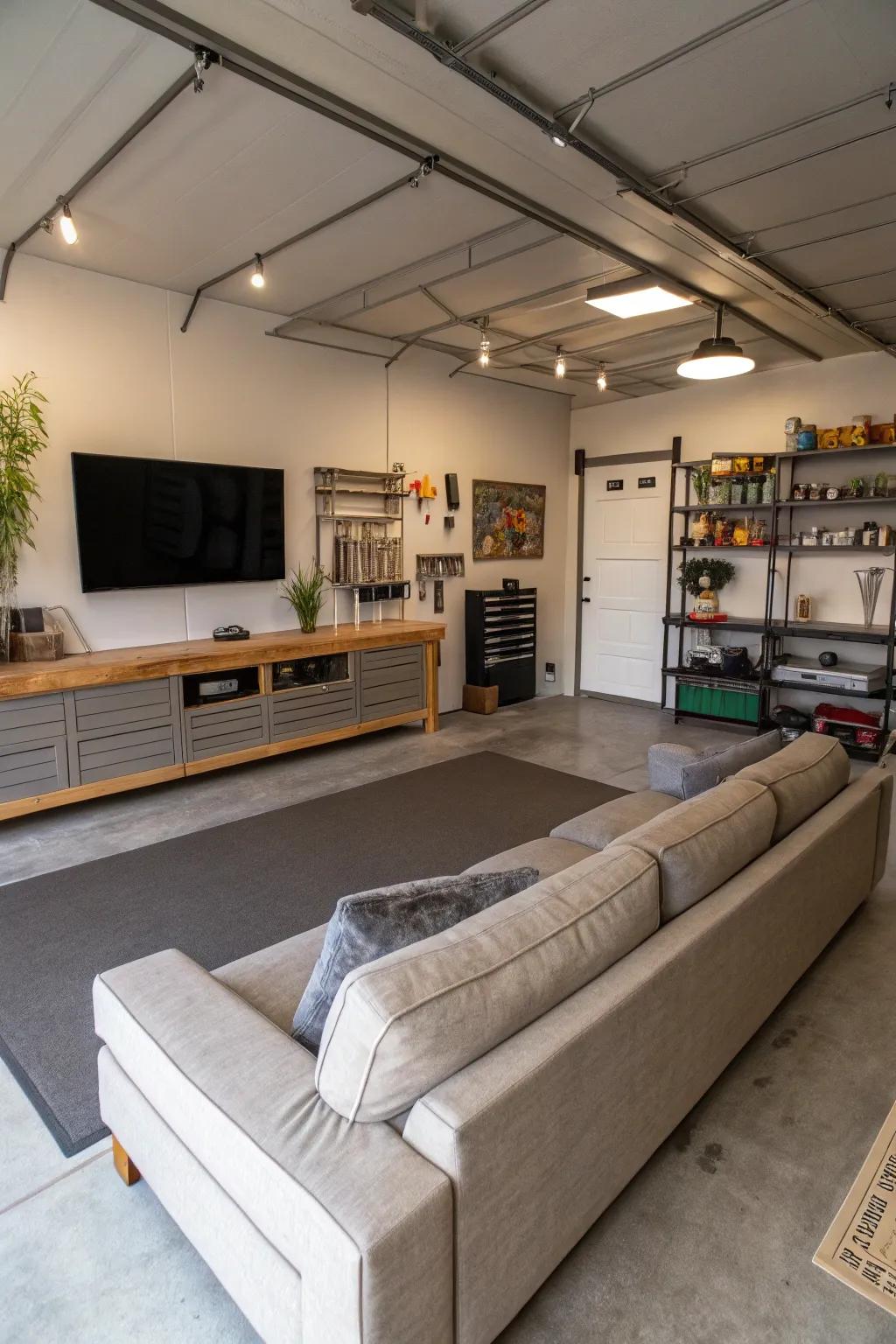Open-concept design for a roomy and soothing personal retreat.