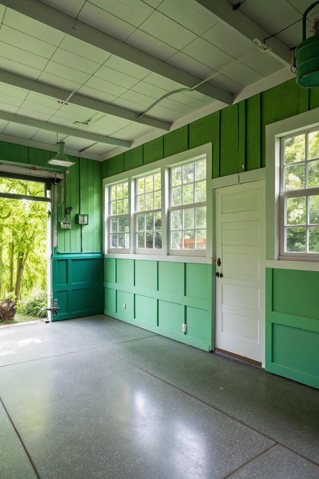 Verdant shades introduce peace and a connection with nature.