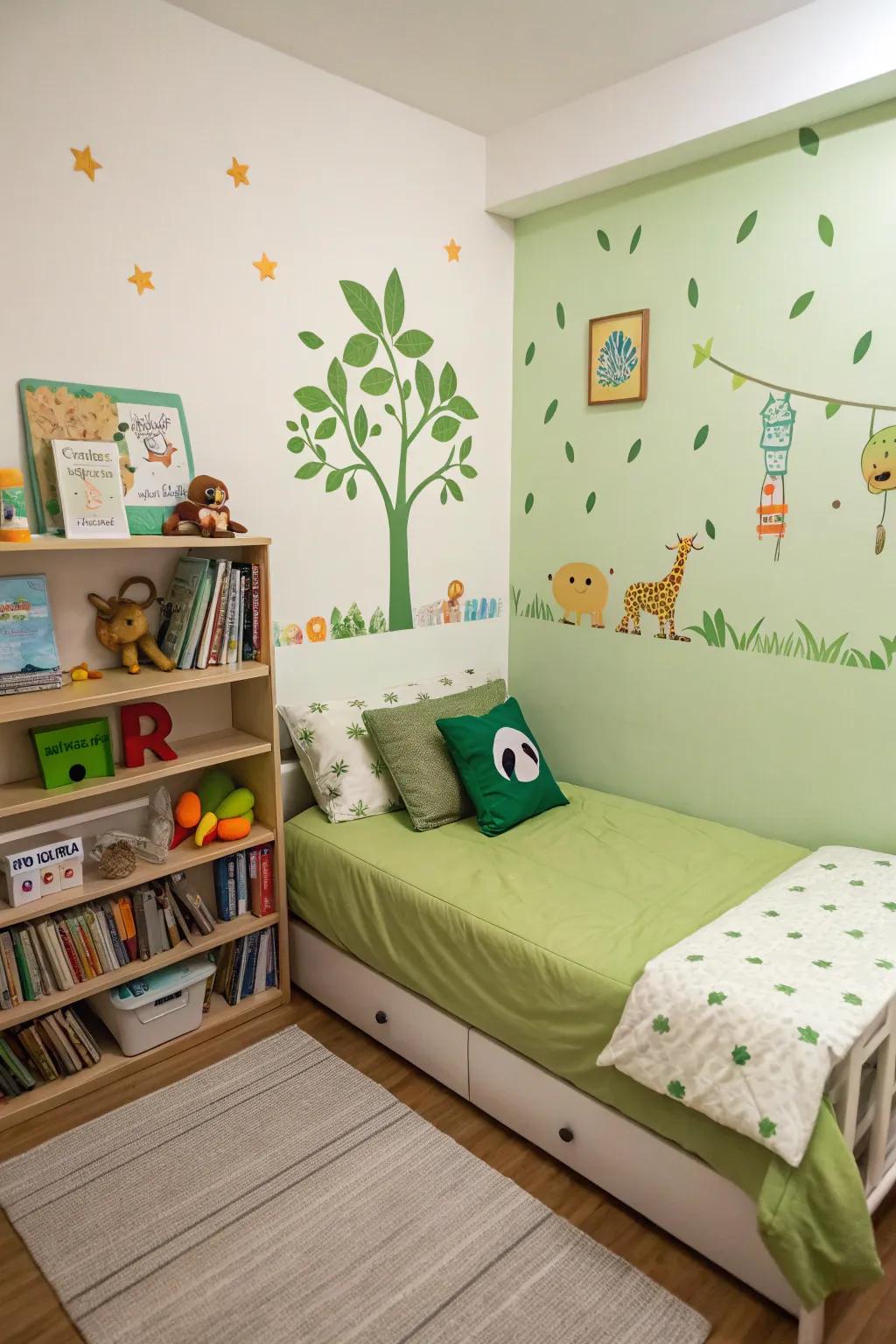 A lively and playful child's quarters.