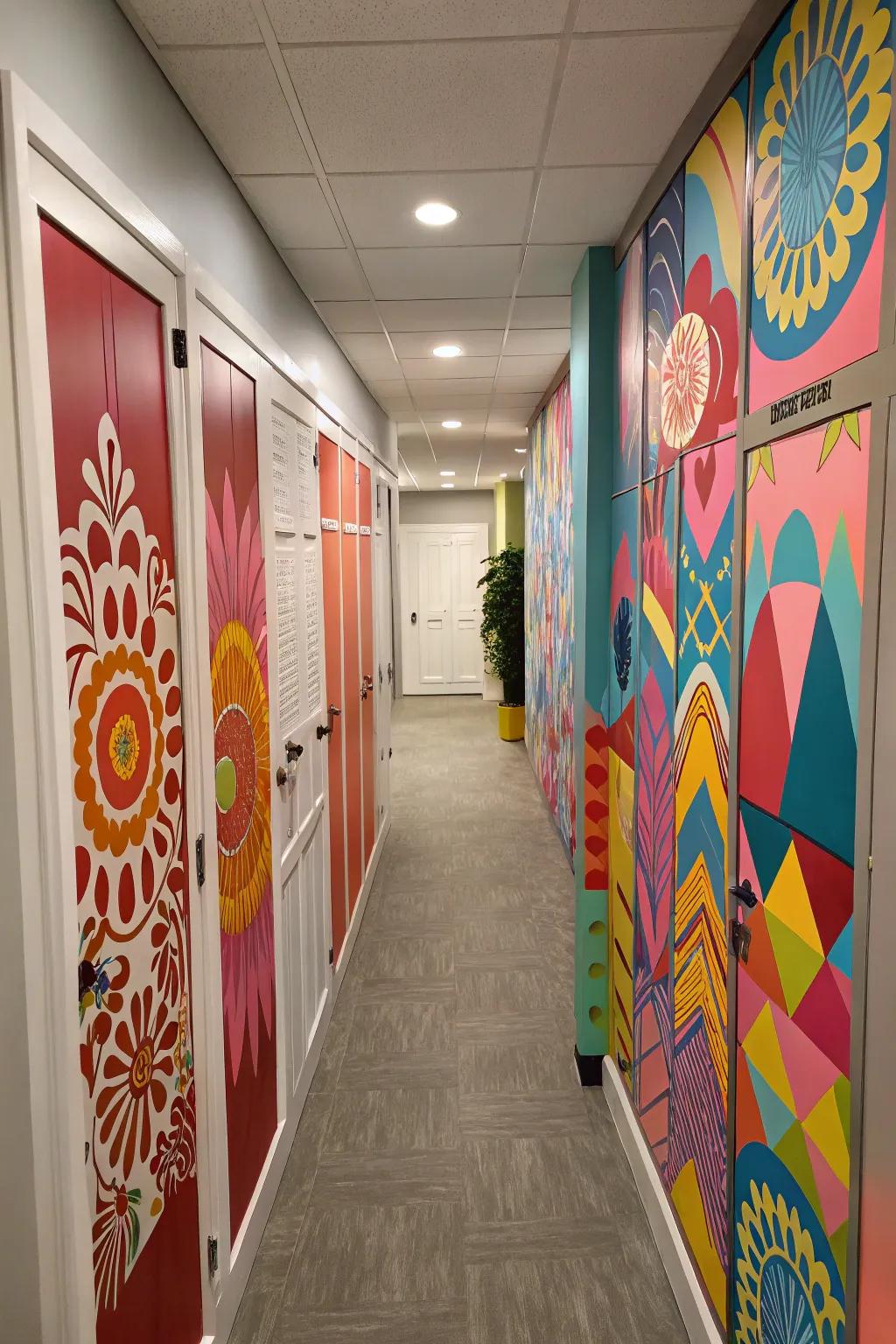 Express your personality with vibrant painted cupboard fronts.