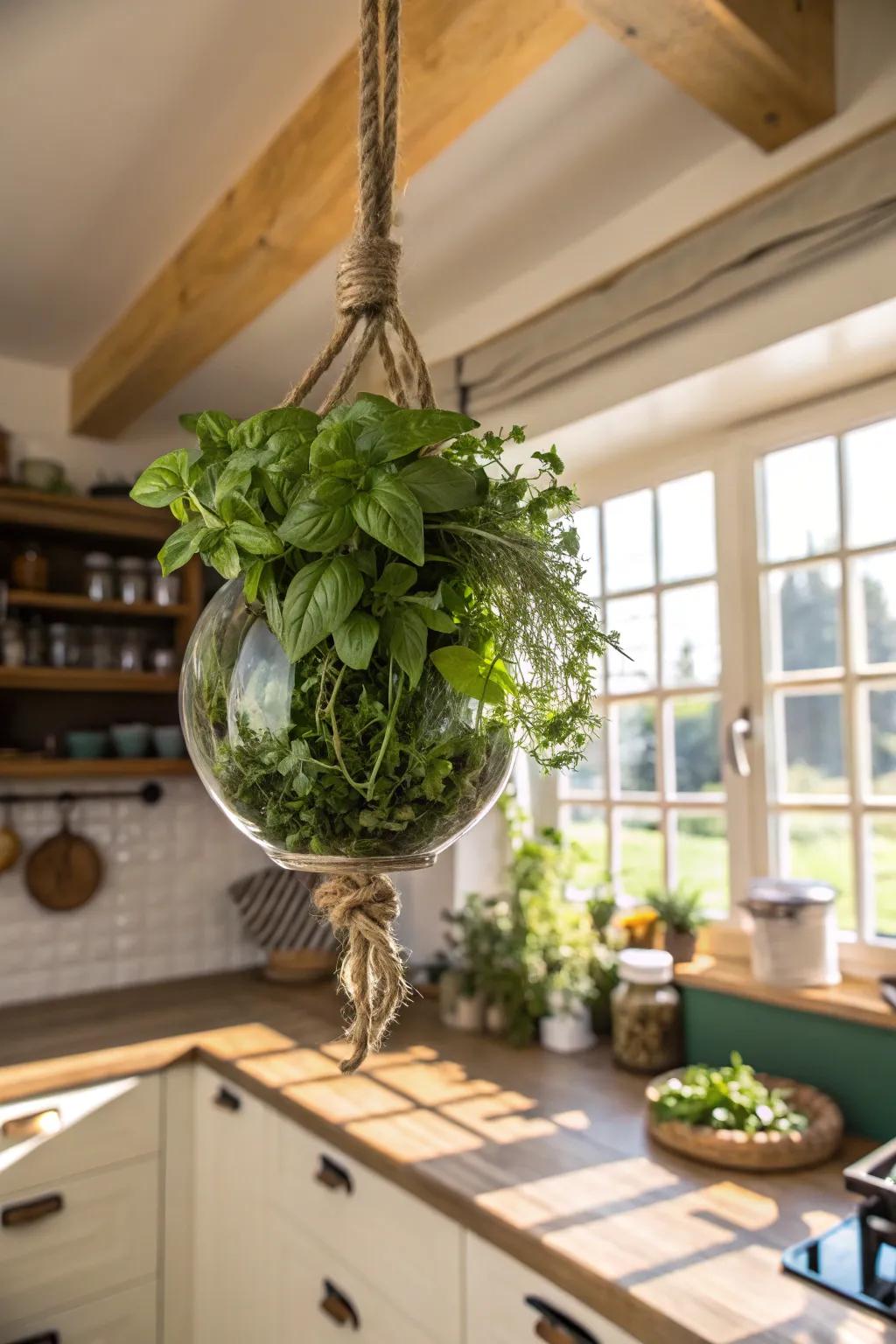 A practical and fragrant spice planter for your kitchen.