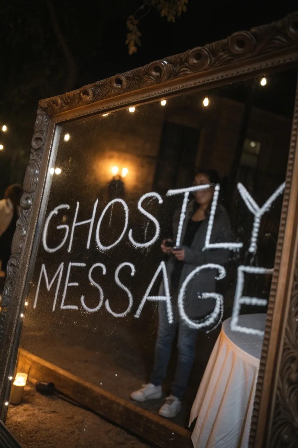 Mirror messages add an unexpected spook to your decor.