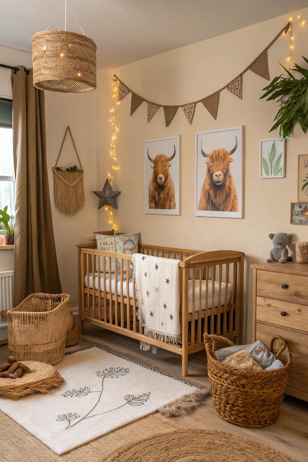 Earthy colors provide a calming atmosphere.