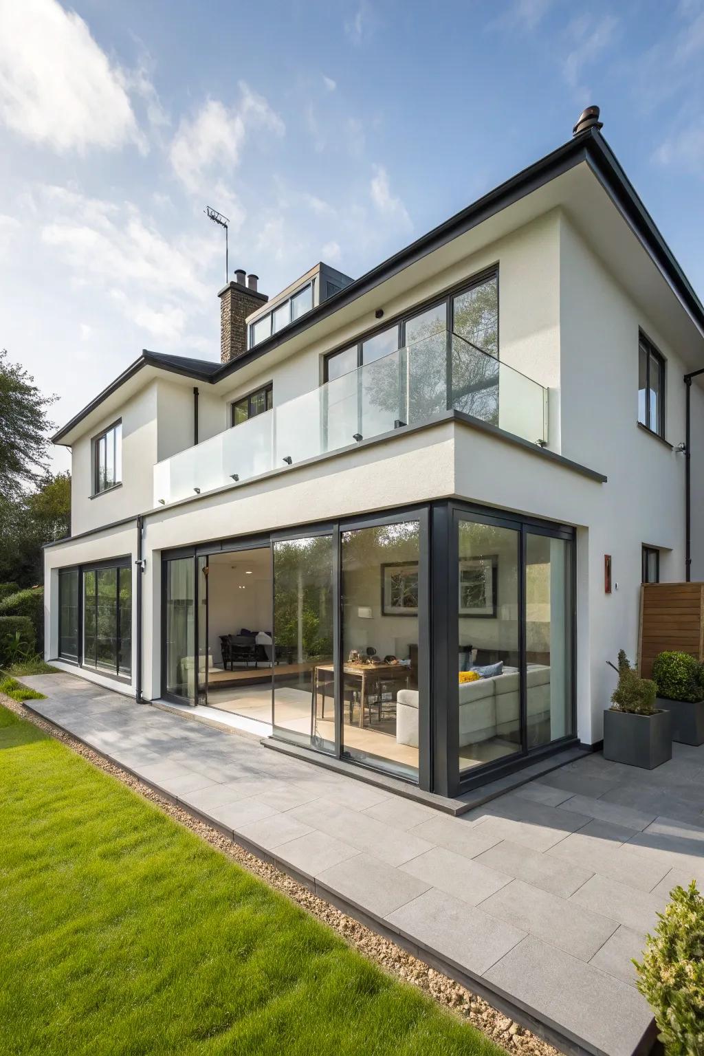 A double-storey extension adding significant space and style.