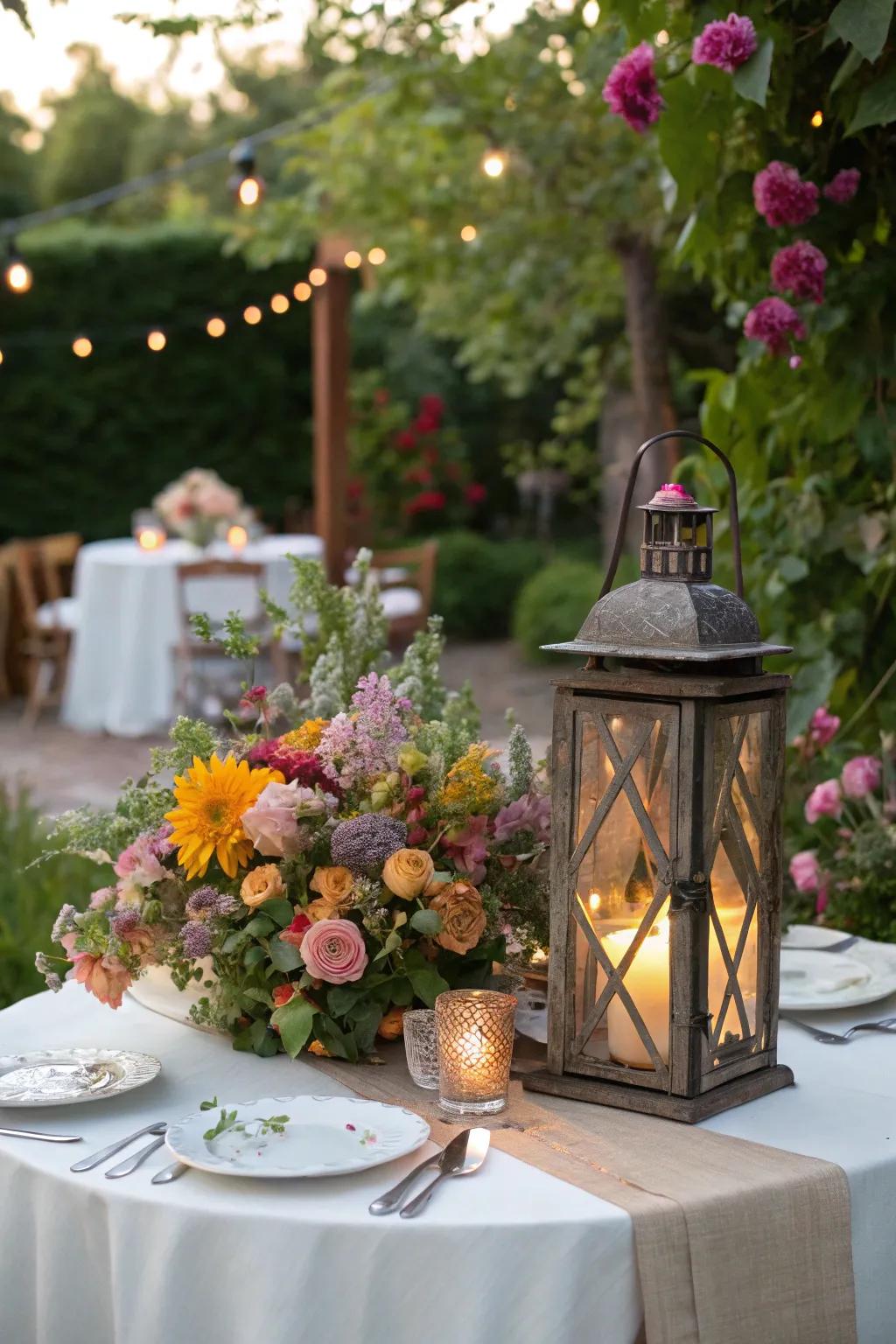 The magic of an outdoor party, captured in vibrant blooms.