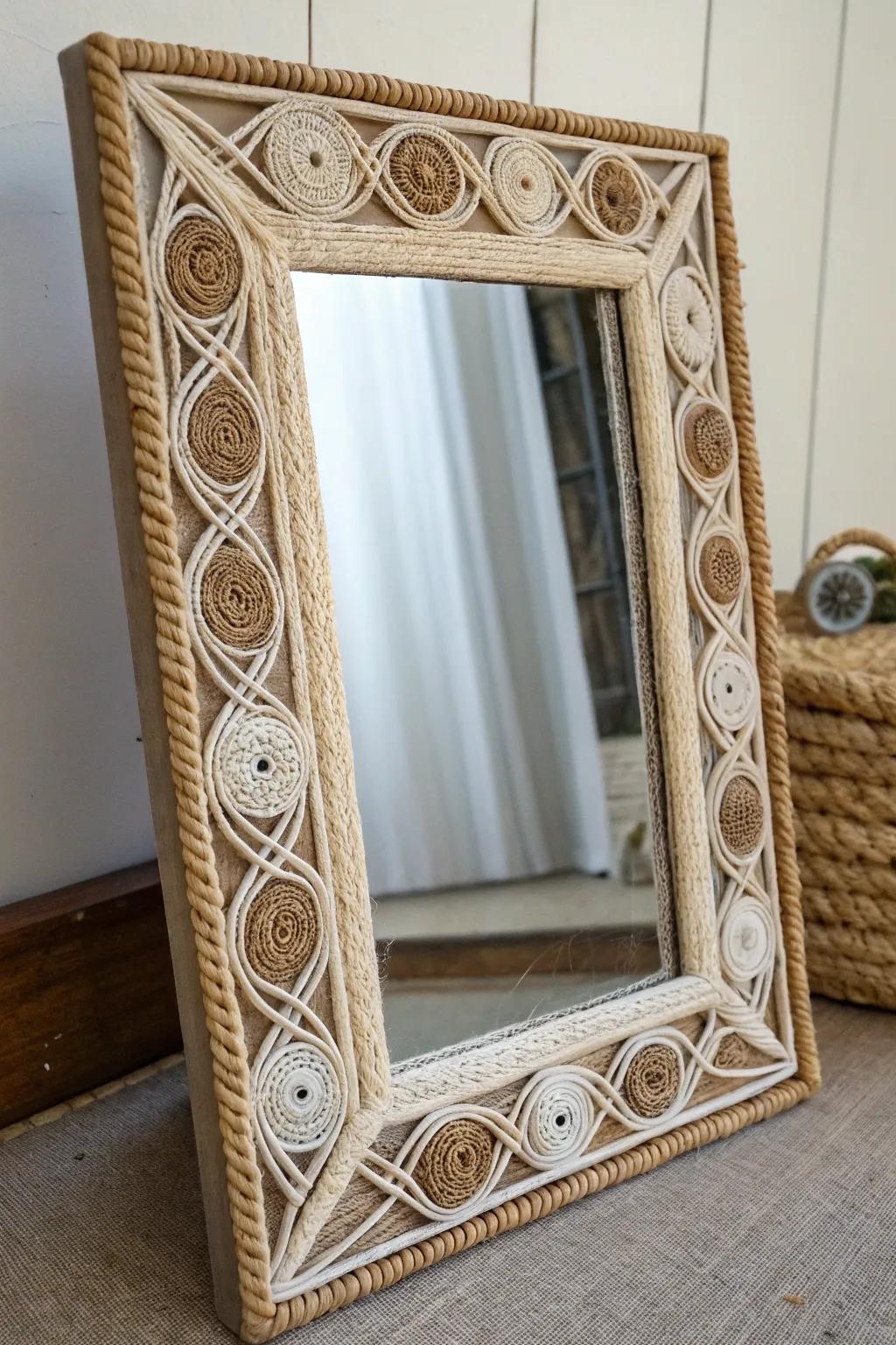 Crafting a fashionable mirror surround on a budget represents a delightful DIY venture.