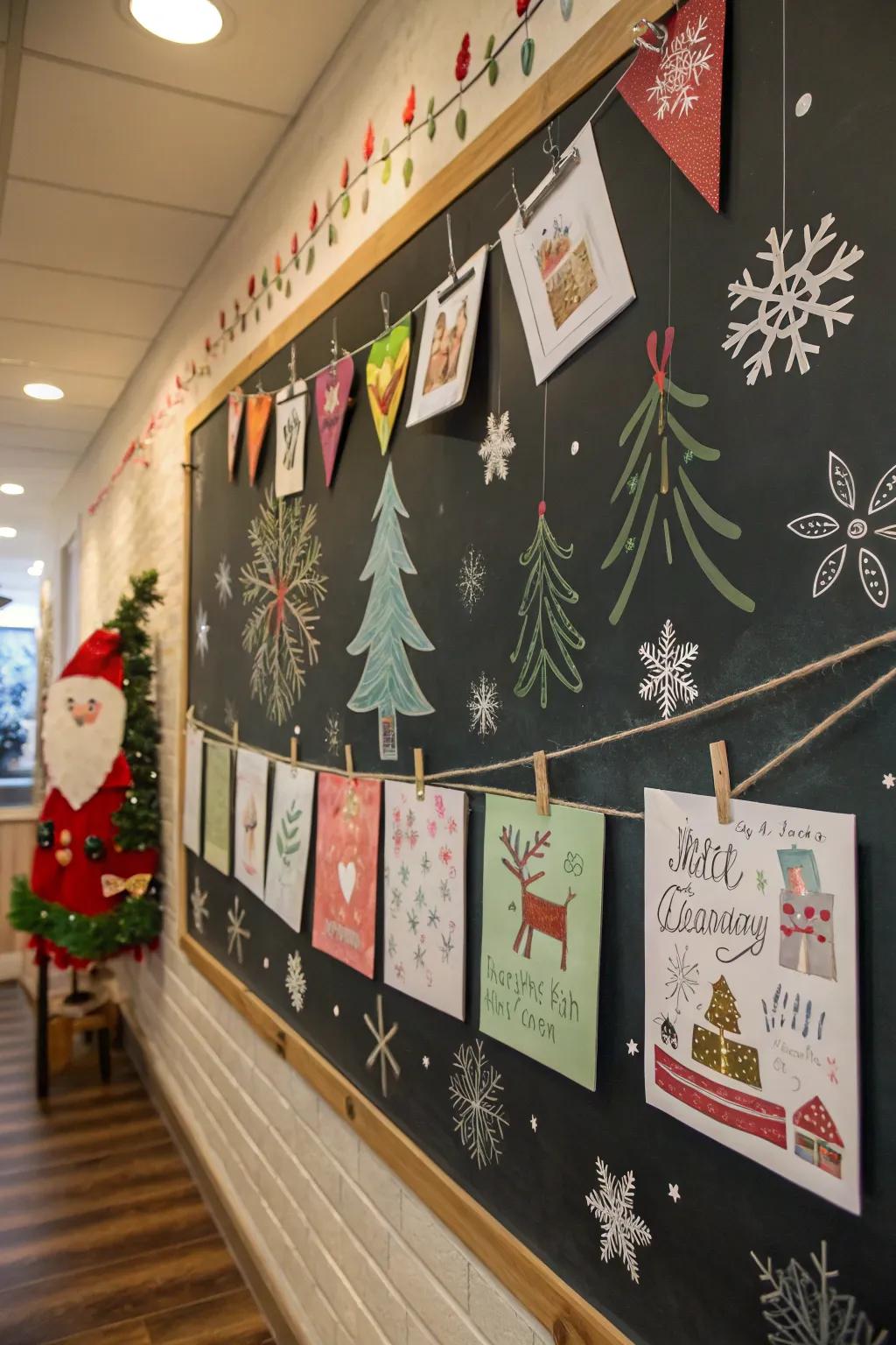 A chalkboard interior delivers an animated and vibrant exhibit.