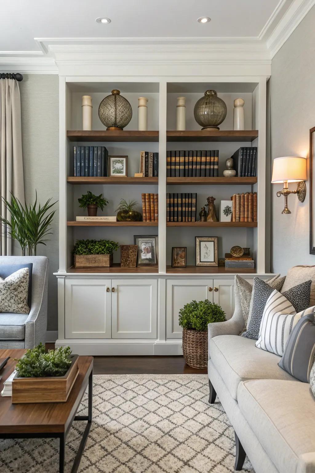 Balance brings peace to a living area setup