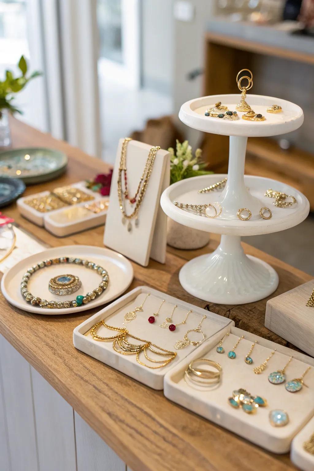 Showcase your jewelry with stylish countertop displays.