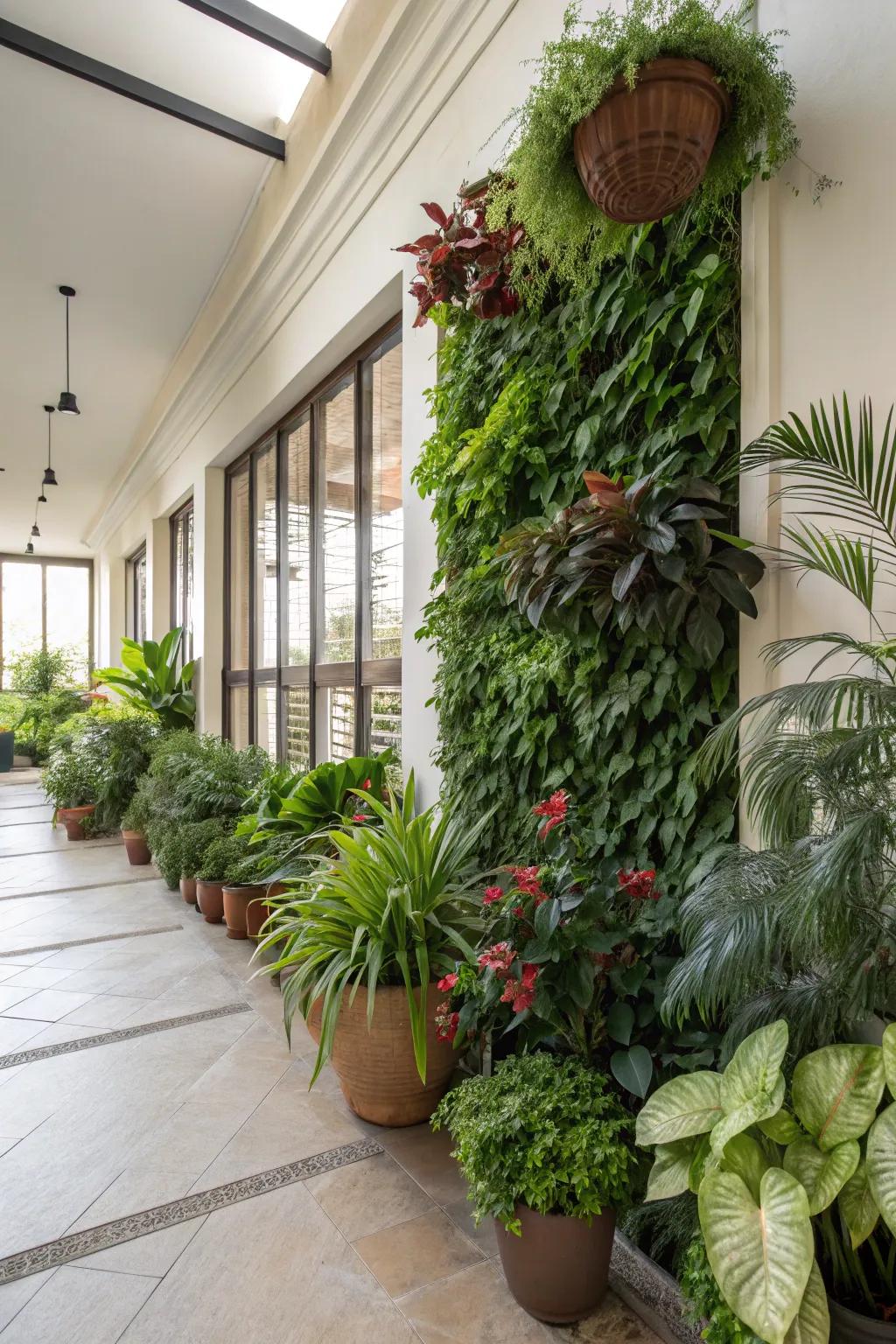 Flora breathes life and freshness into your indoor patio.