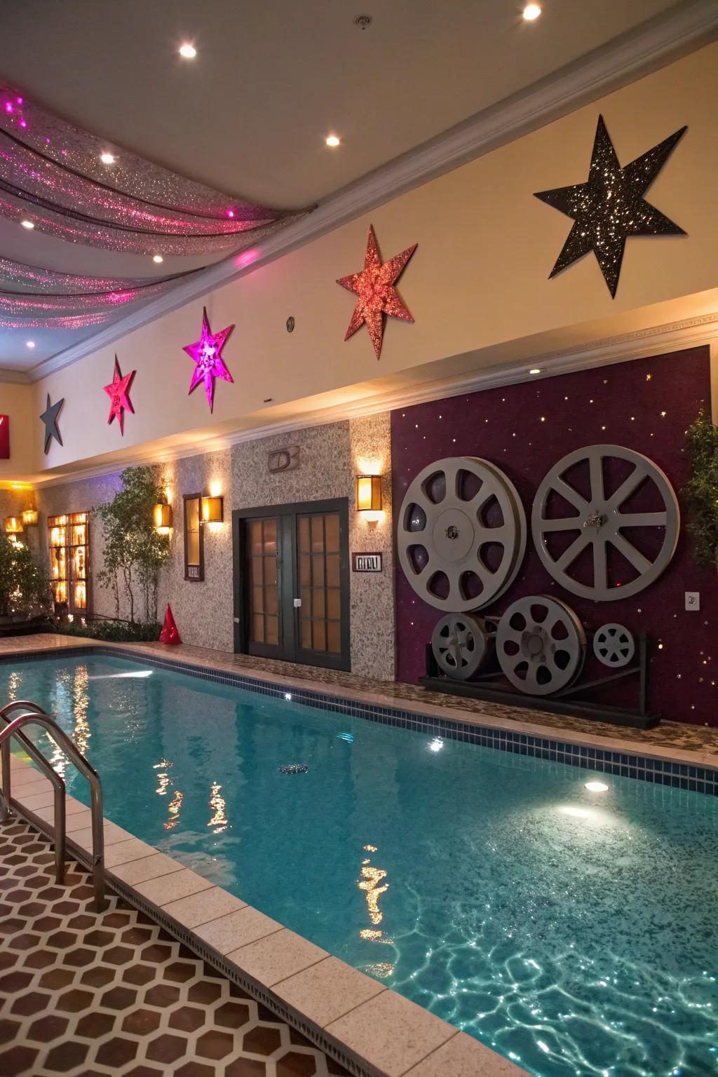 Incorporate a bit of elegance using a movie influenced swimming event.