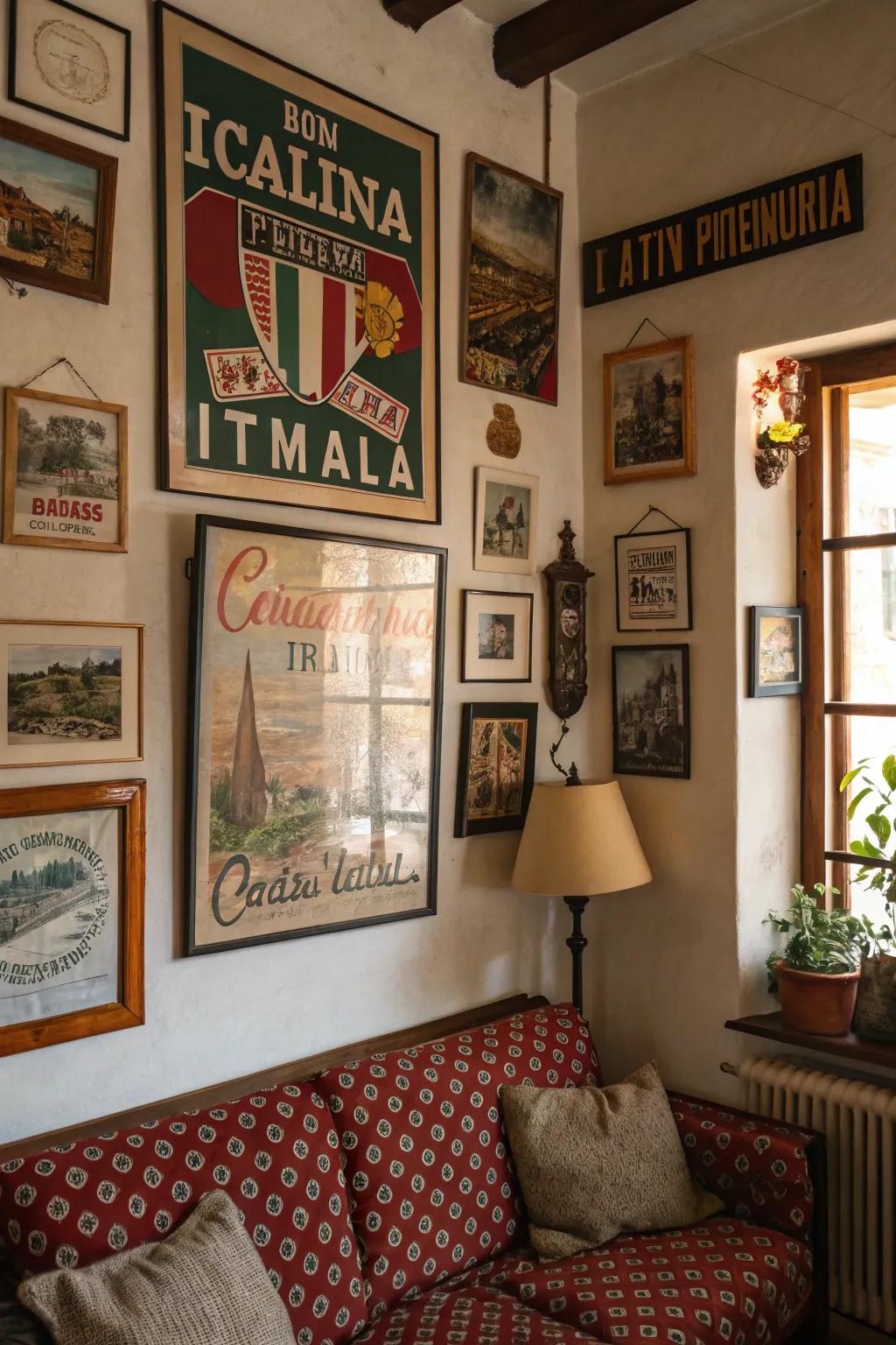 Vintage Italian signage introduces personality and charm to your design.