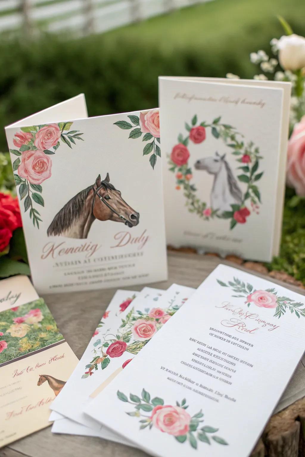 Invitations reflecting the spirit of the Grand National with style and grace.