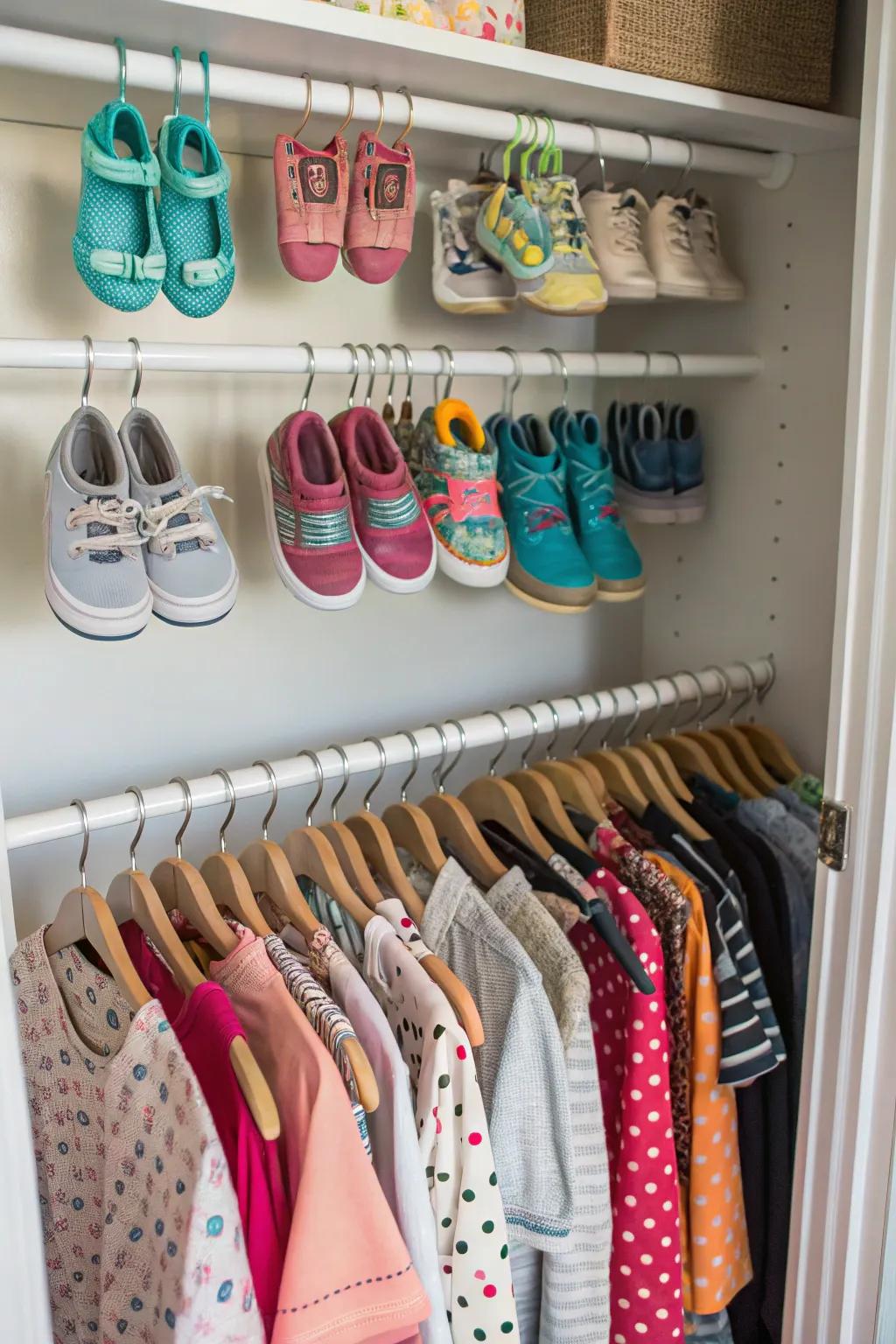With DIY tension rods, personalize your storage setup.
