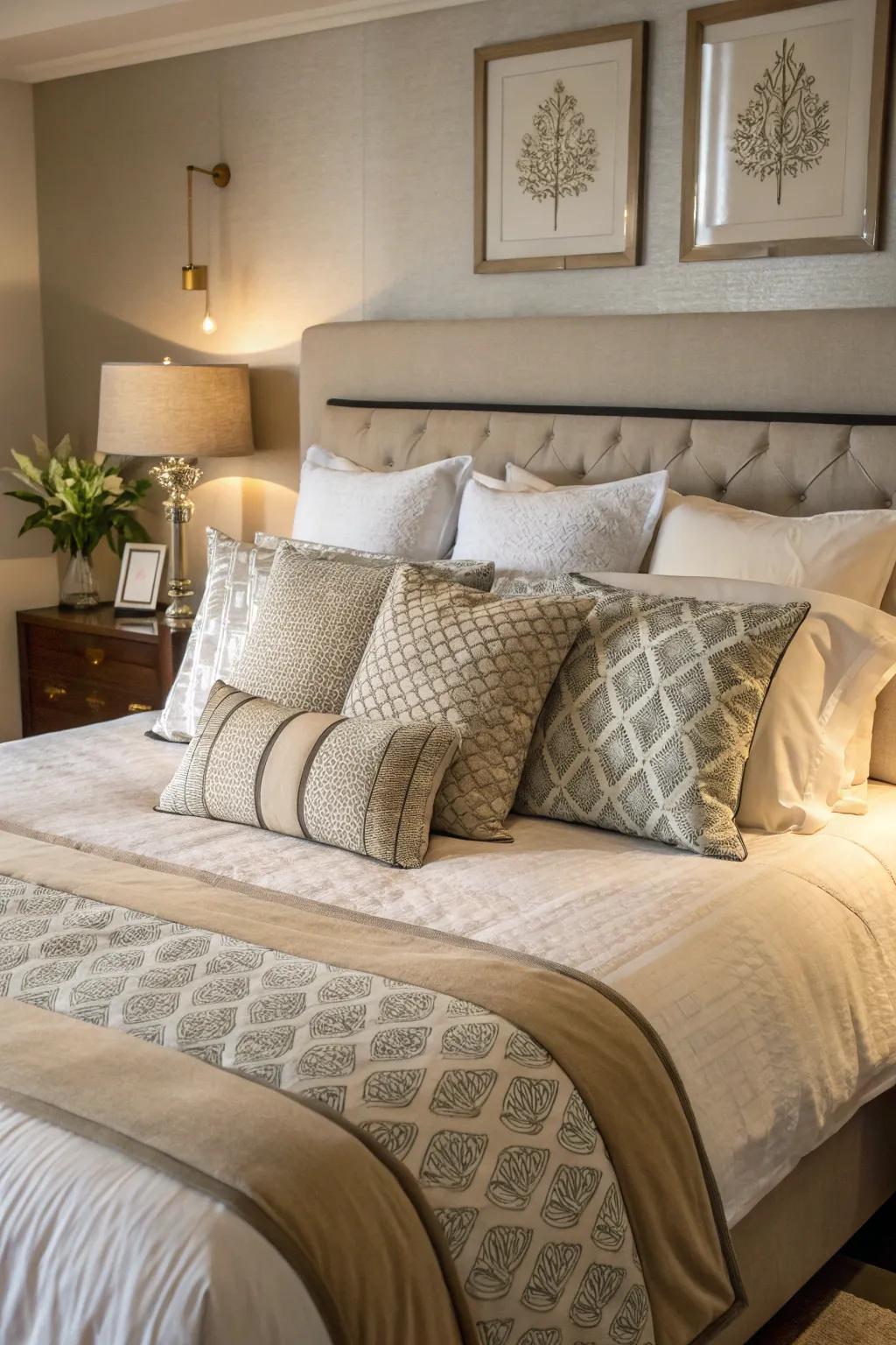 Pillows add layers of comfort and style.