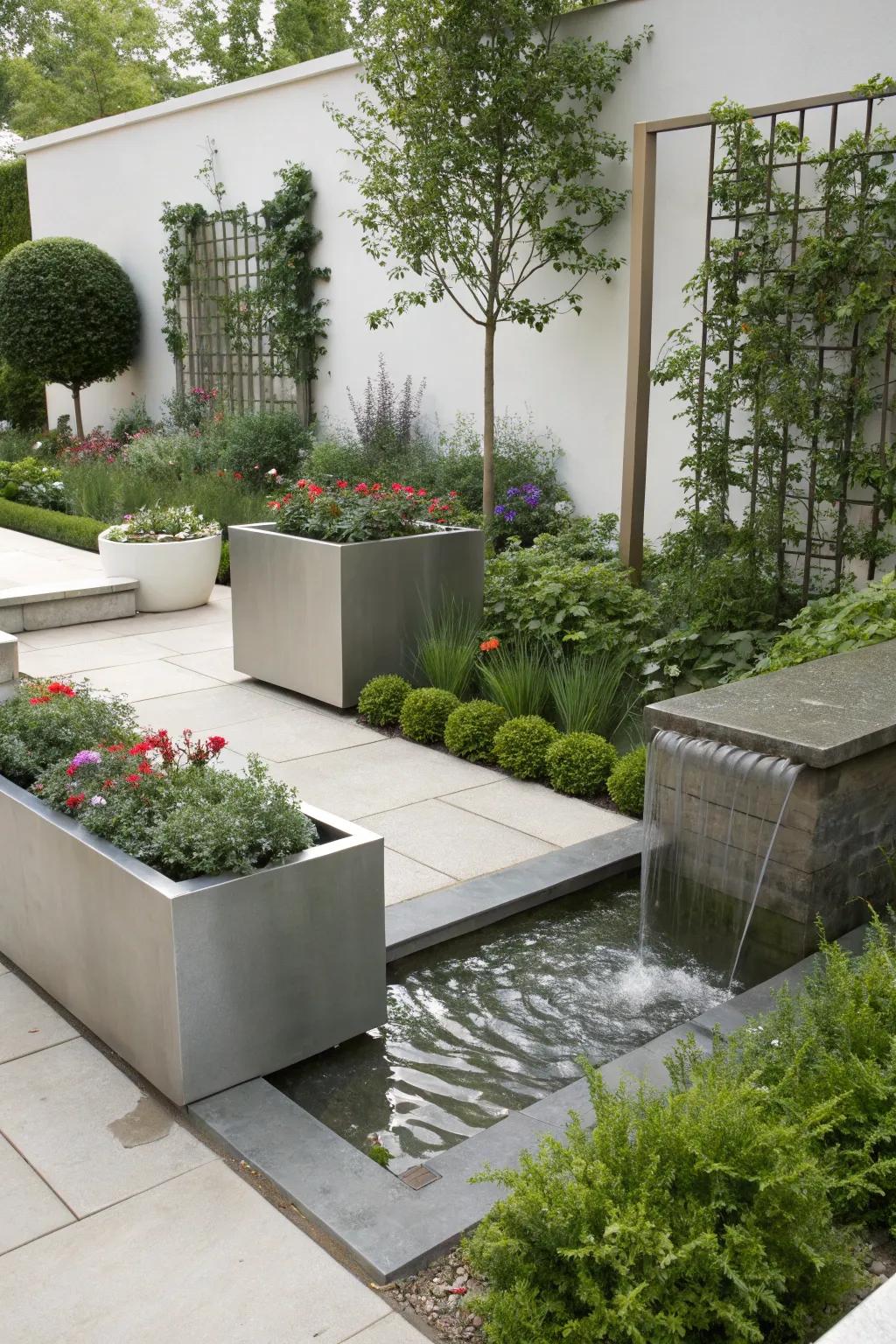 Modern design aspects can elevate the look of your garden.