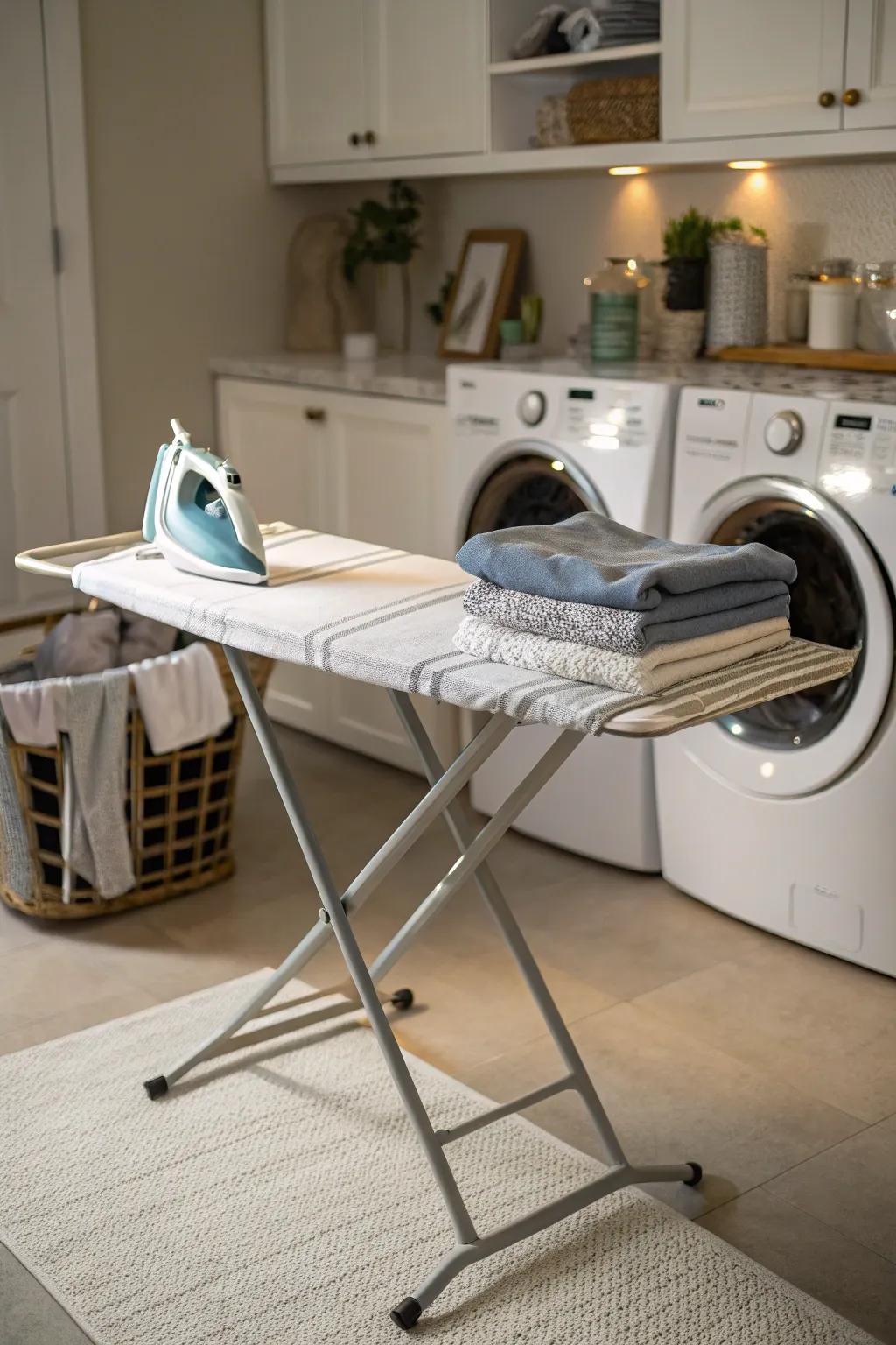 Combine space-saving furniture with functionality.