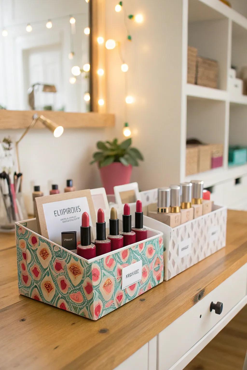 Craft your own unique lipstick station.