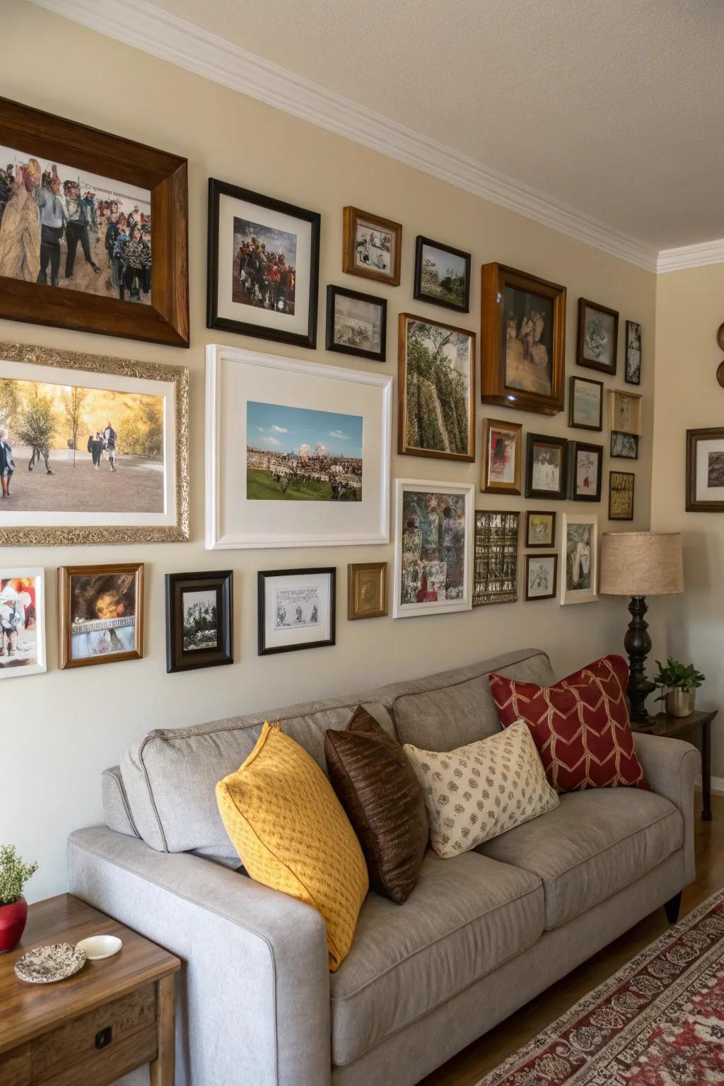 Customize your display with treasured personal snapshots and family portraits.