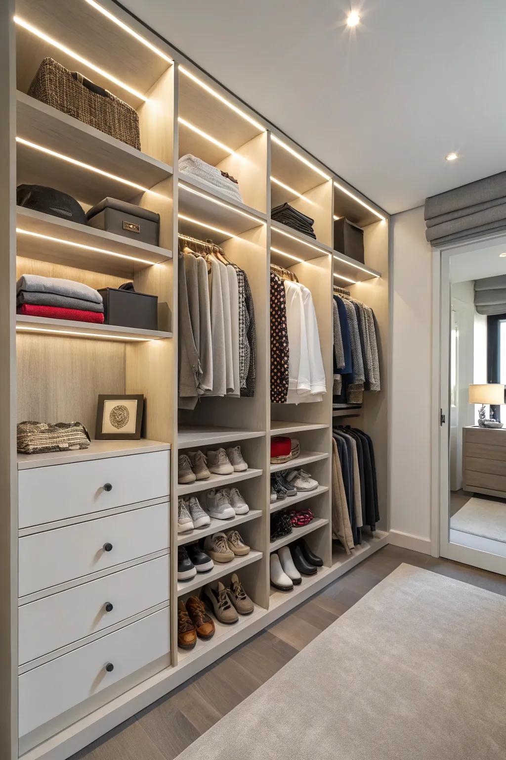 Cubbies: accessibility and order.