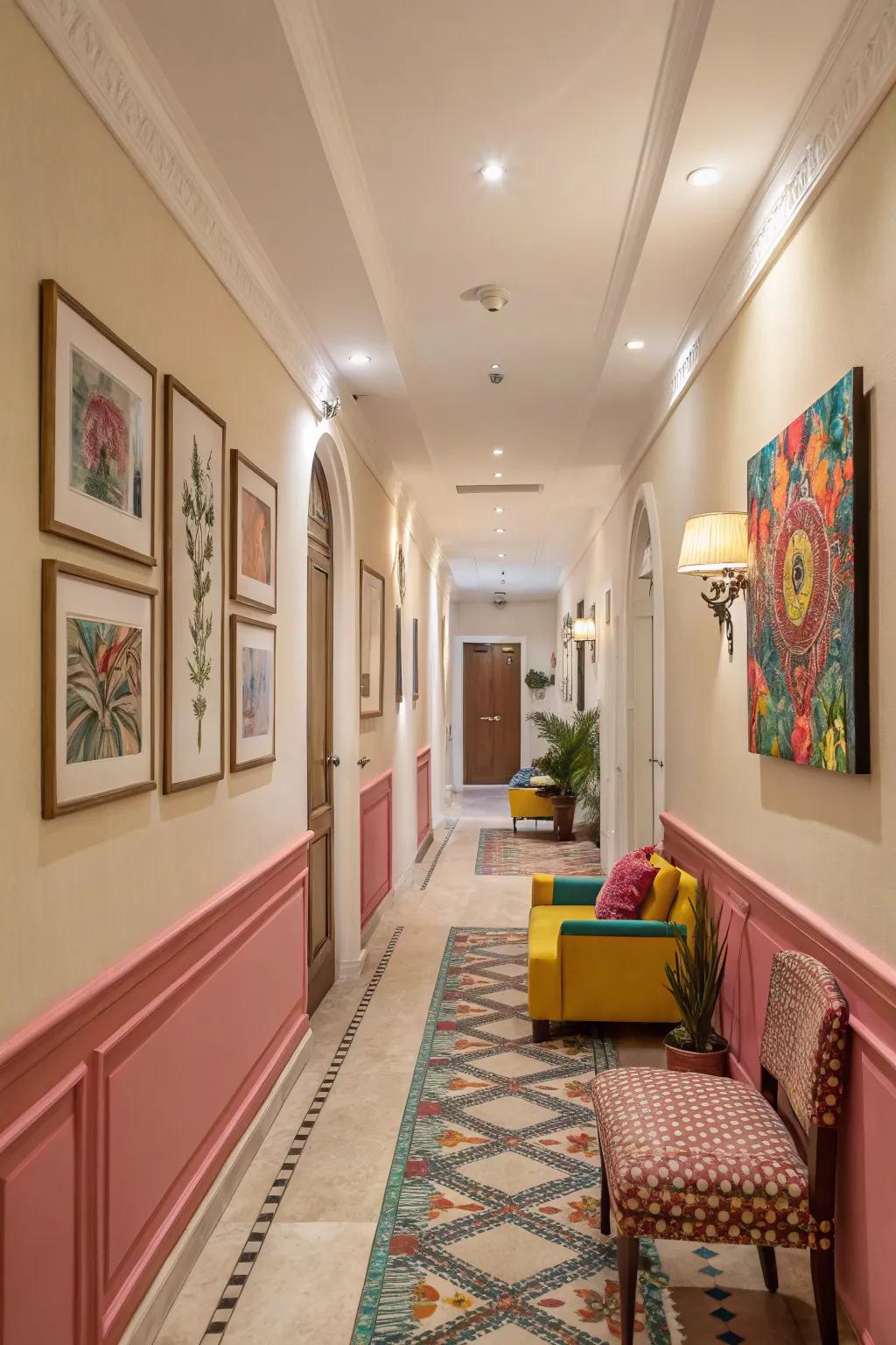 A unified color design ties together the decor and enhances the room.
