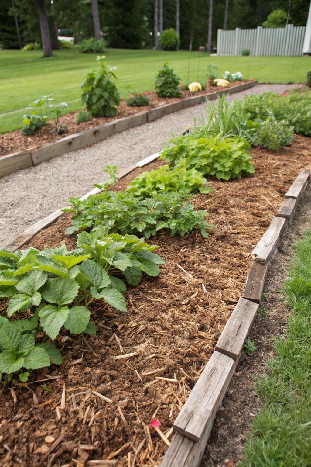 Mulch is a garden's best defense against weeds.