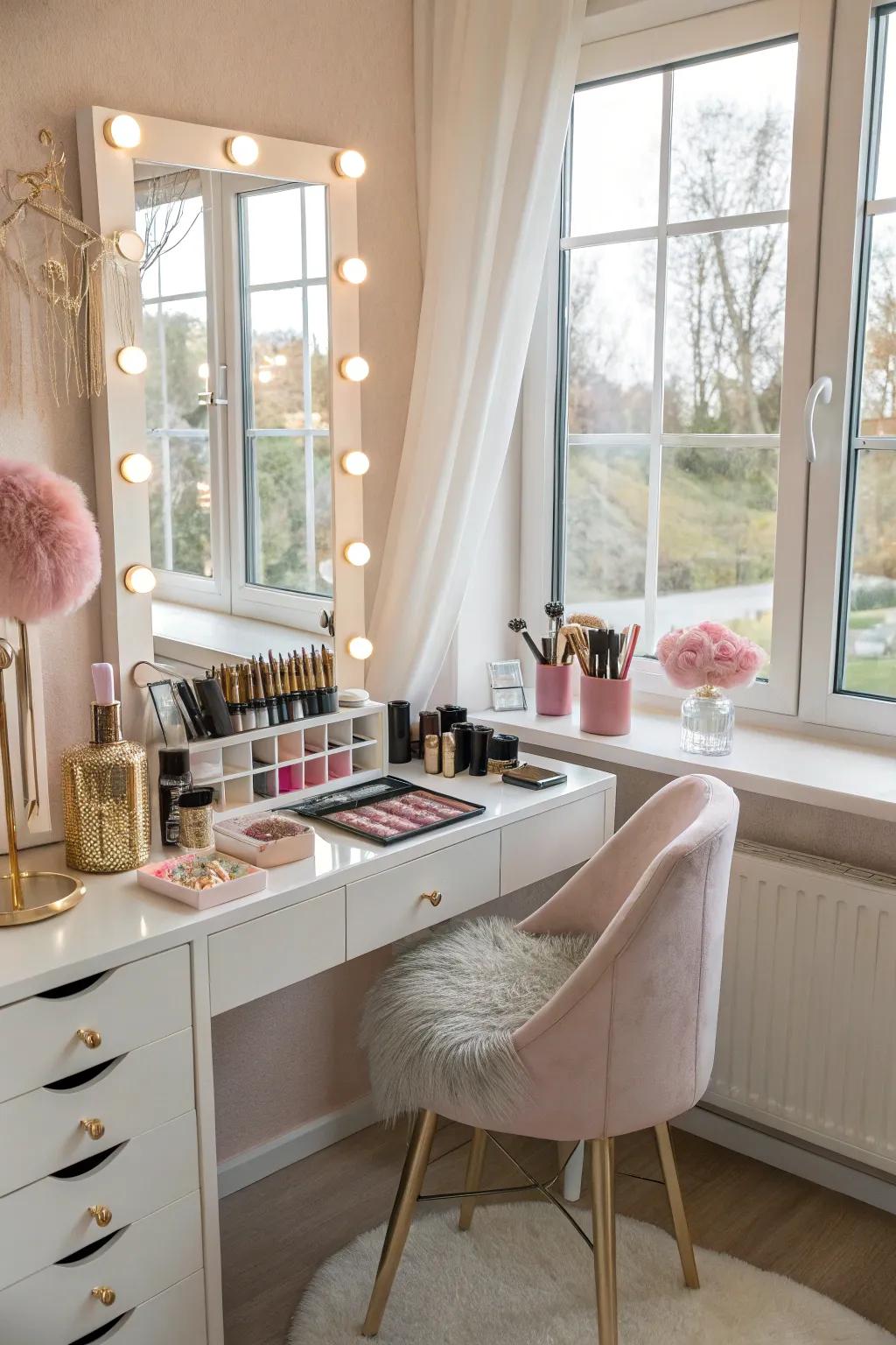 Ambient light enhances both ambiance and functionality.