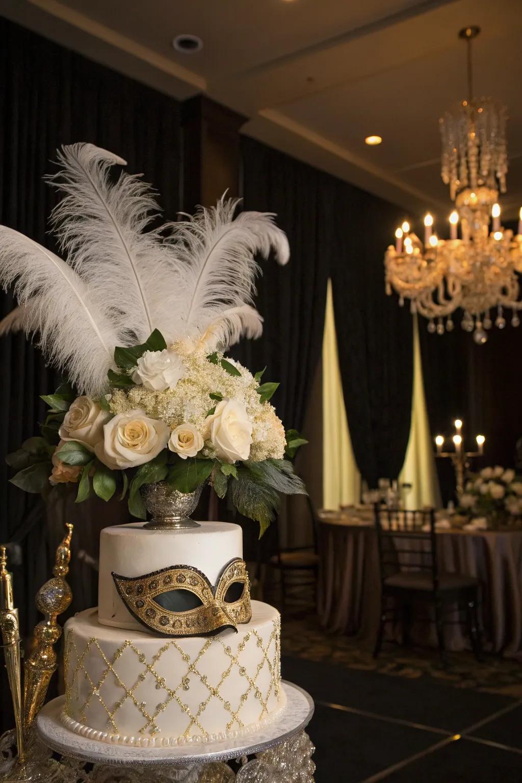 Feather features add drama and style to any decor.